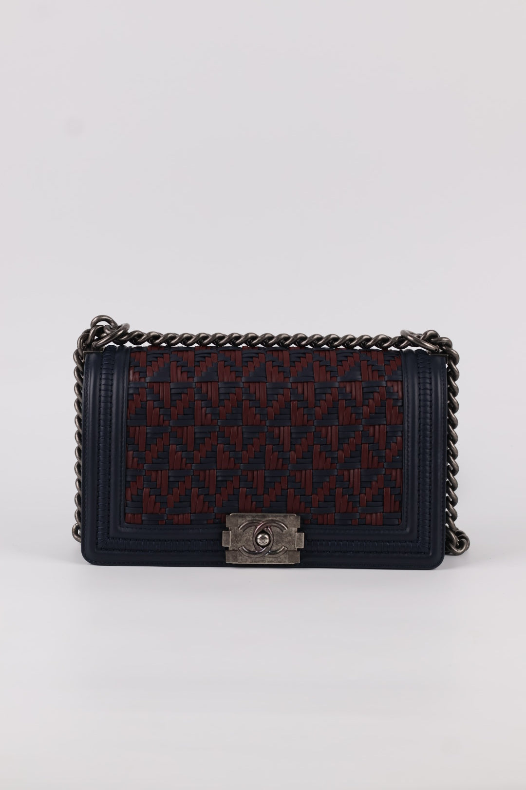 Chanel Boy in Pelle Intrecciata