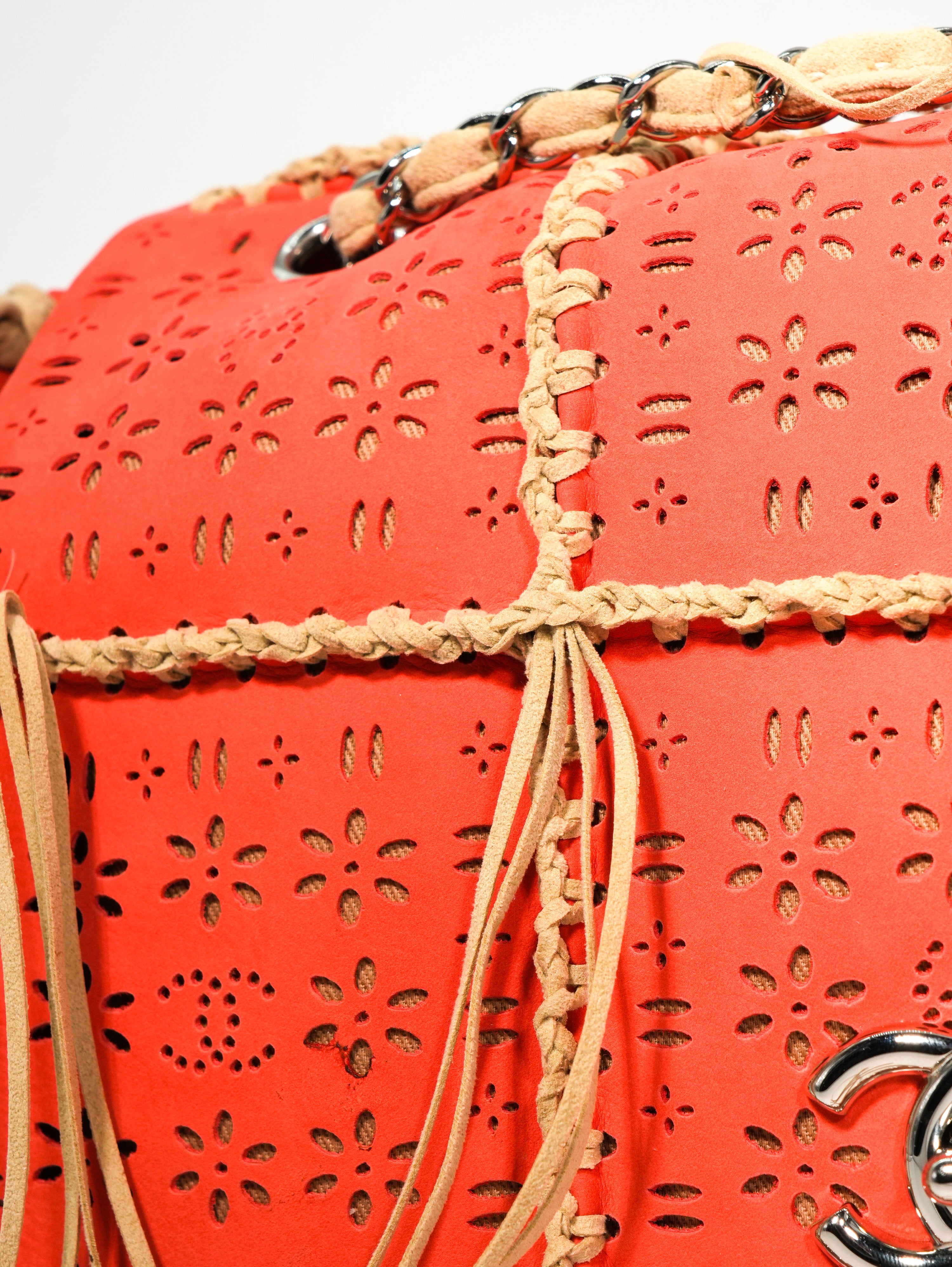 Chanel Fringe Flap Suede