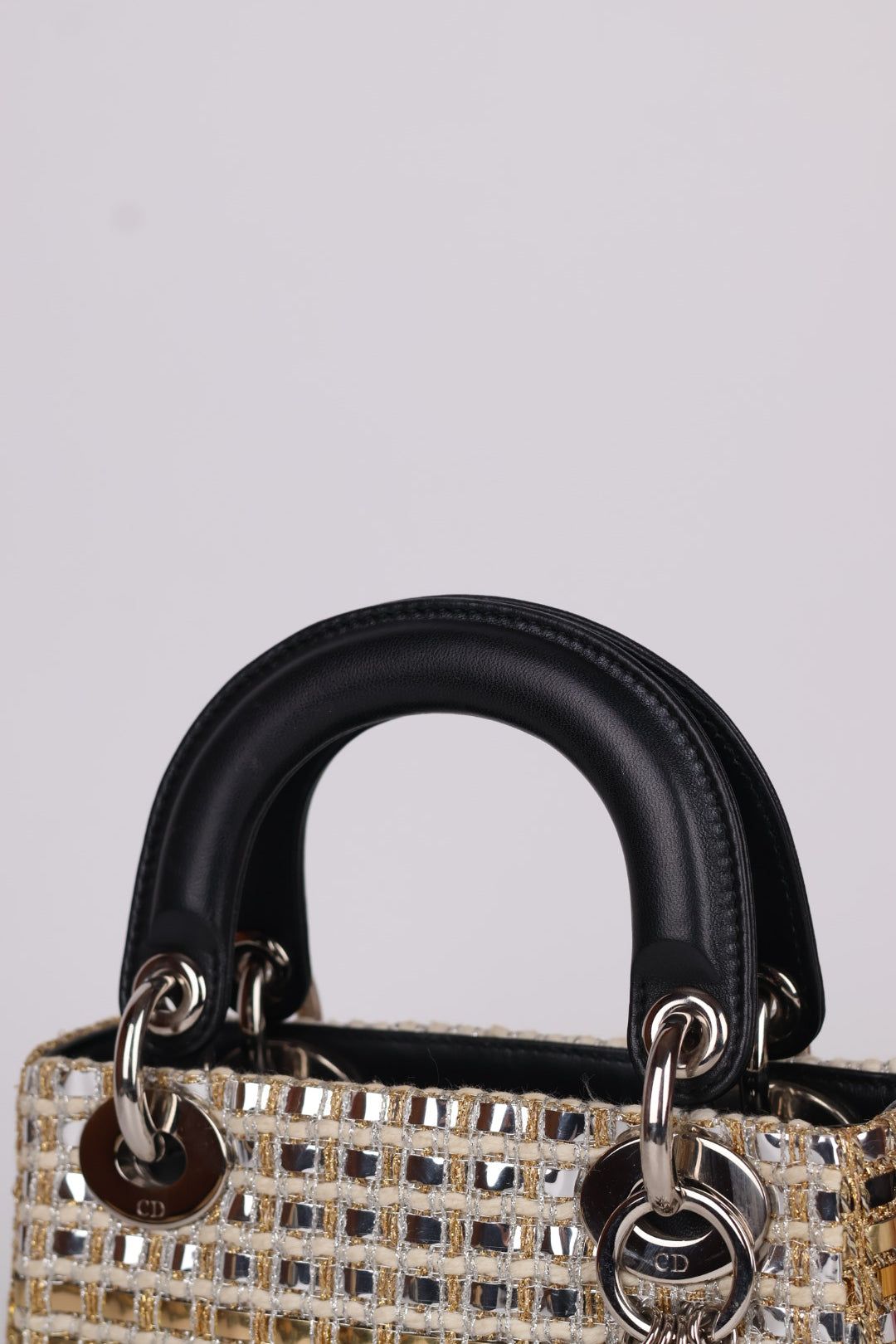 Lady Dior Mini Tweed Metallic