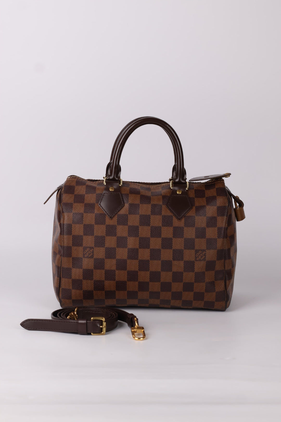 Louis Vuitton Speedy 25 Damier Ébène con Tracolla