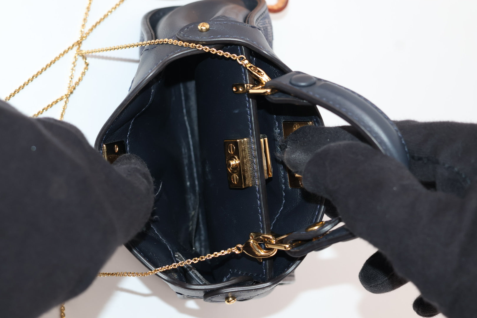 Fendi Nano Peekaboo FF Logo