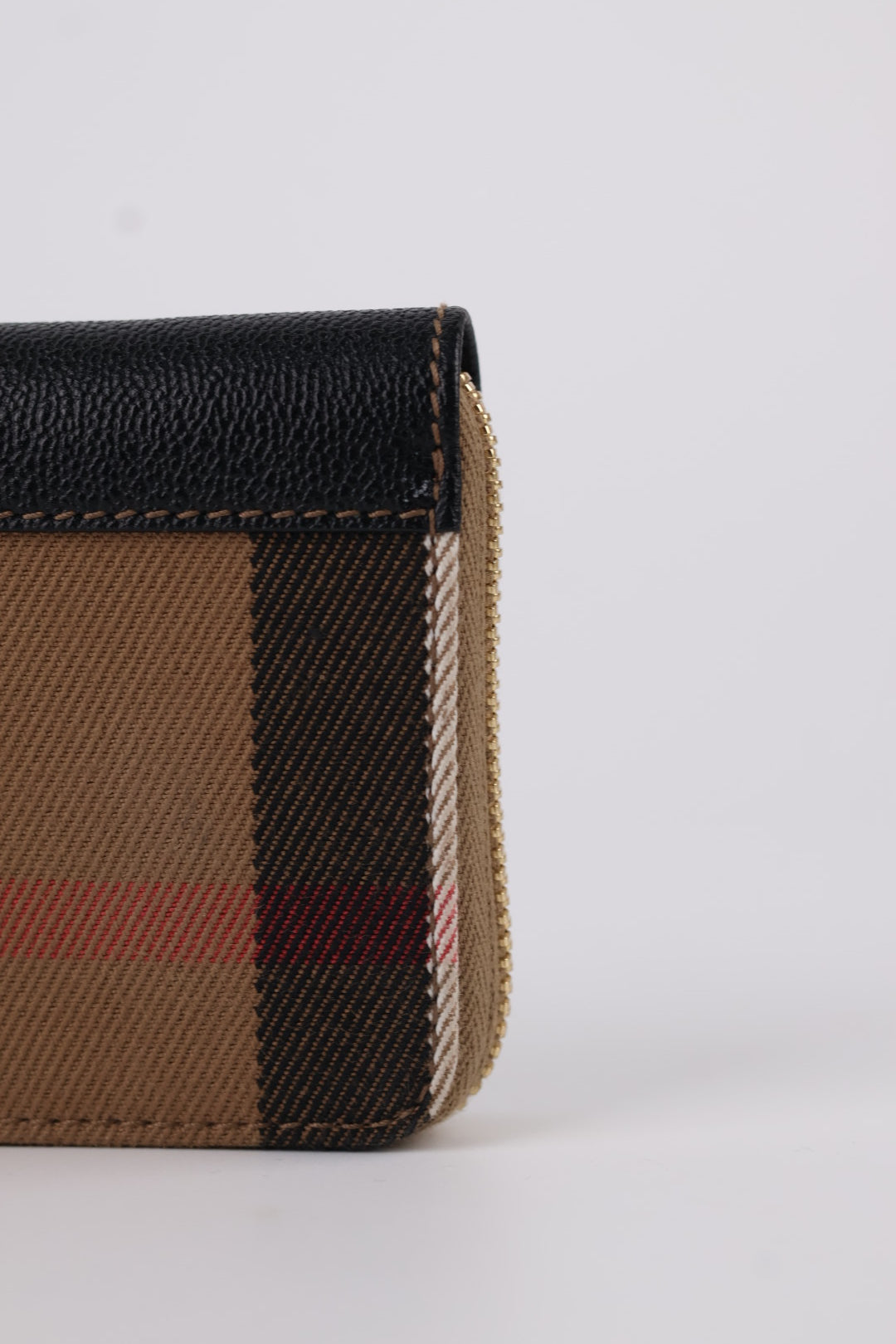 Burberry portafoglio compatto Zippy Check