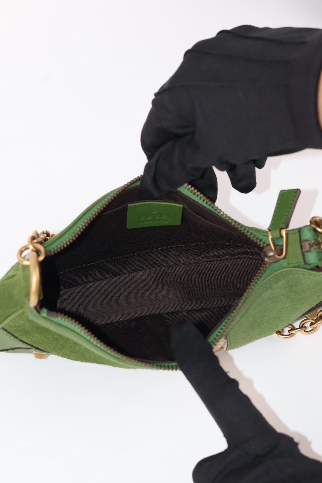 Gucci Chain Pochette GG Suede