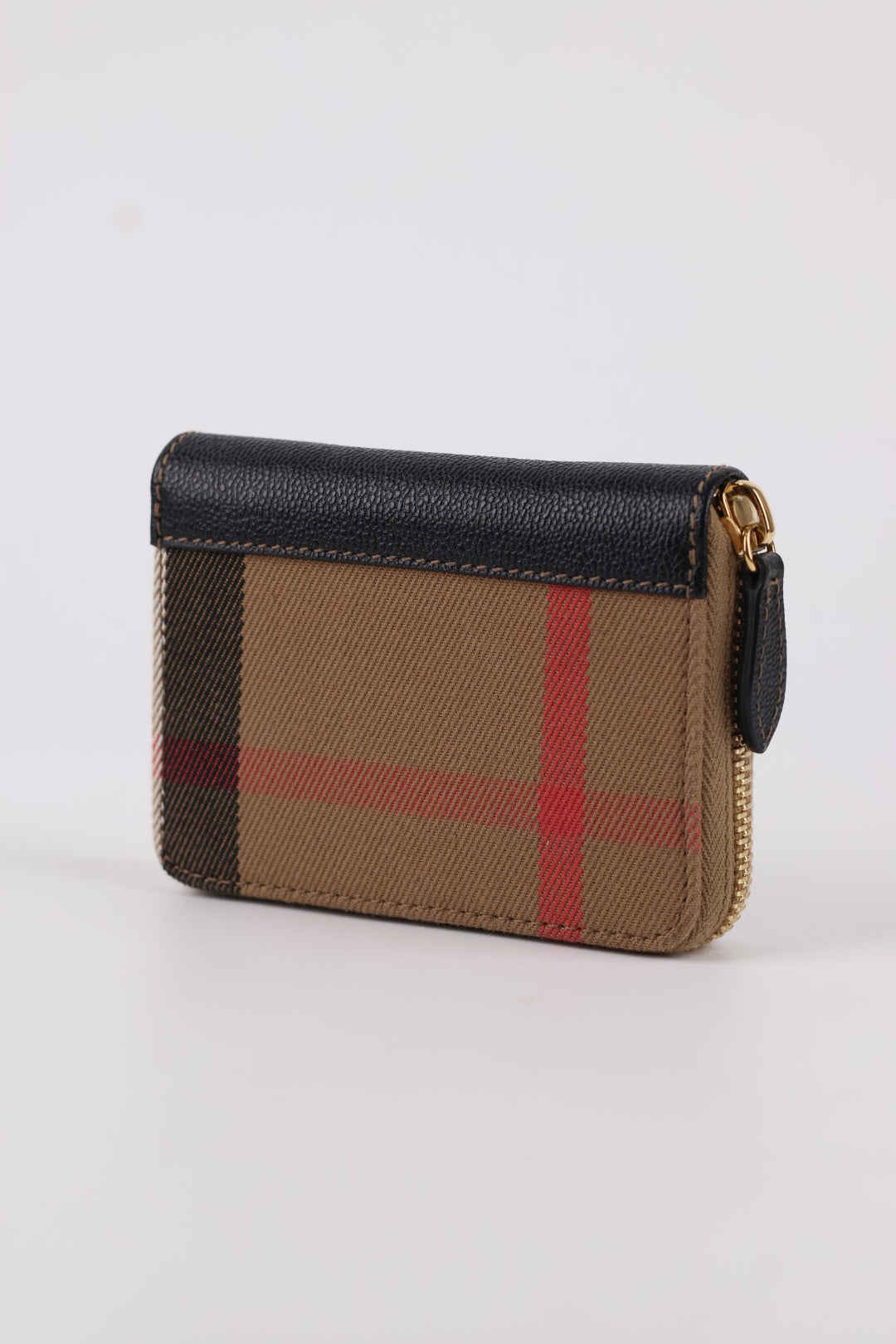 Burberry portafoglio compatto Zippy Check