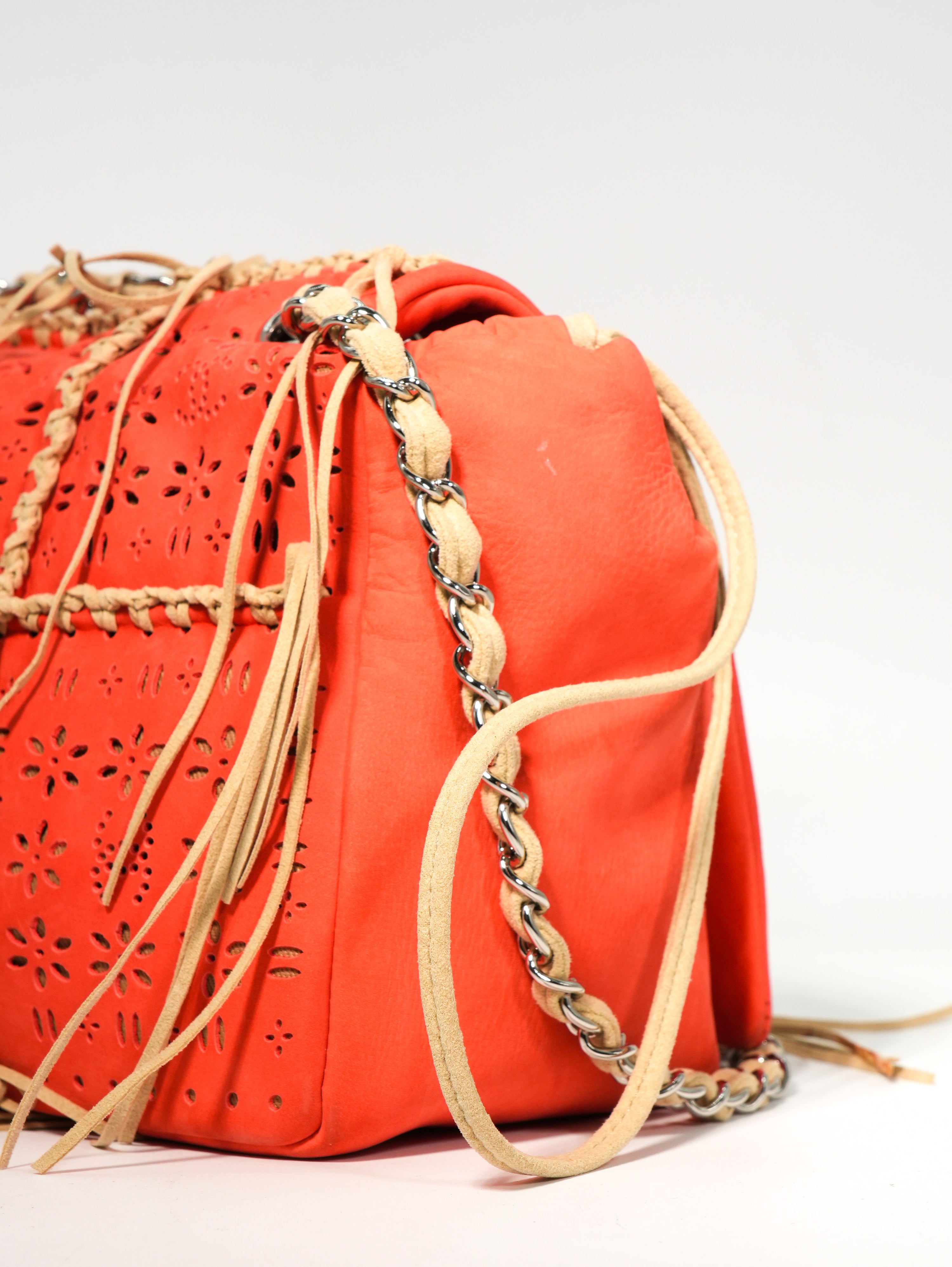 Chanel Fringe Flap Suede