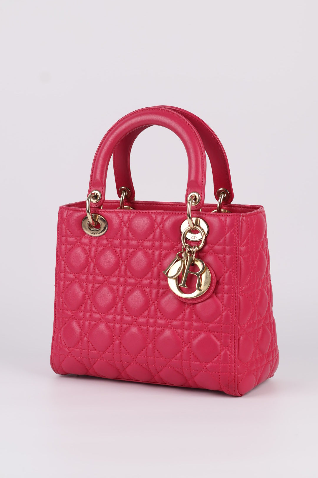 Lady Dior Media in Pelle