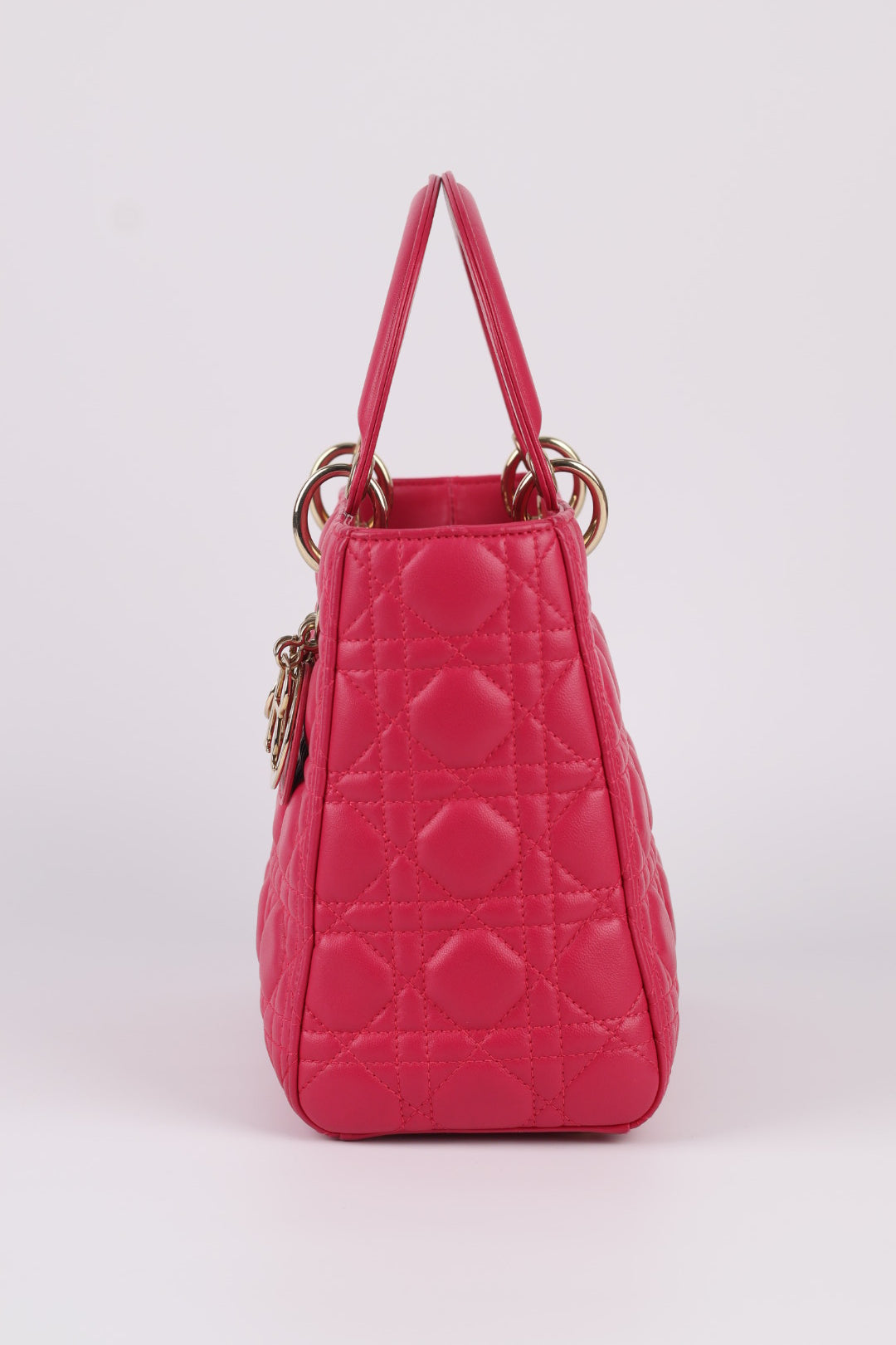 Lady Dior Media in Pelle