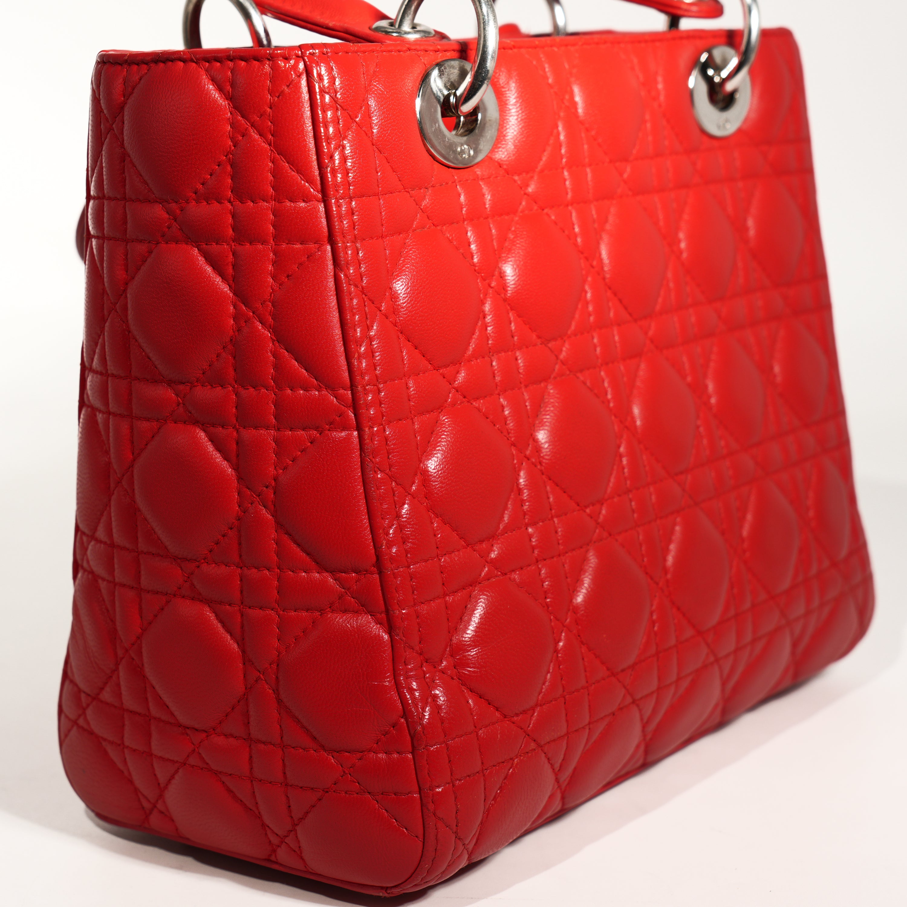Lady Dior Media in Pelle