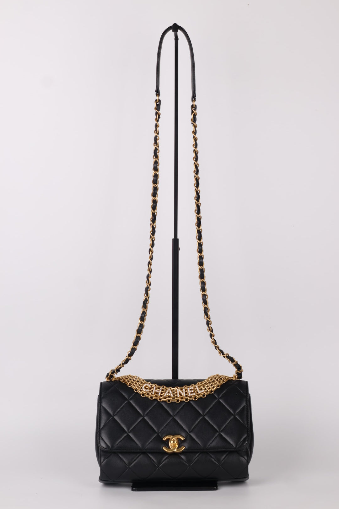 Chanel Classic Flap Crystal Lettering