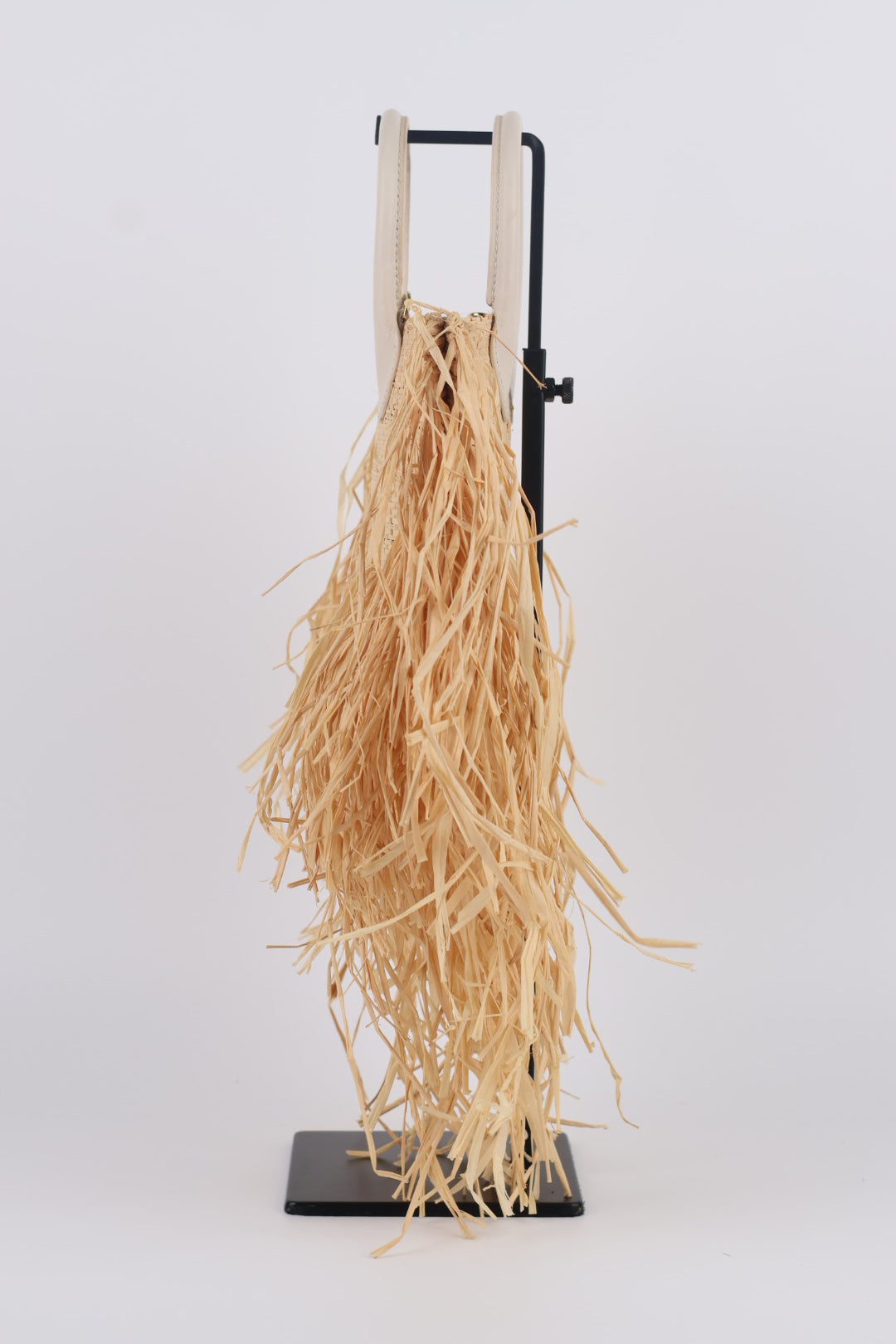 Jacquemus Le Baci Petit Rafia Beige Bianco