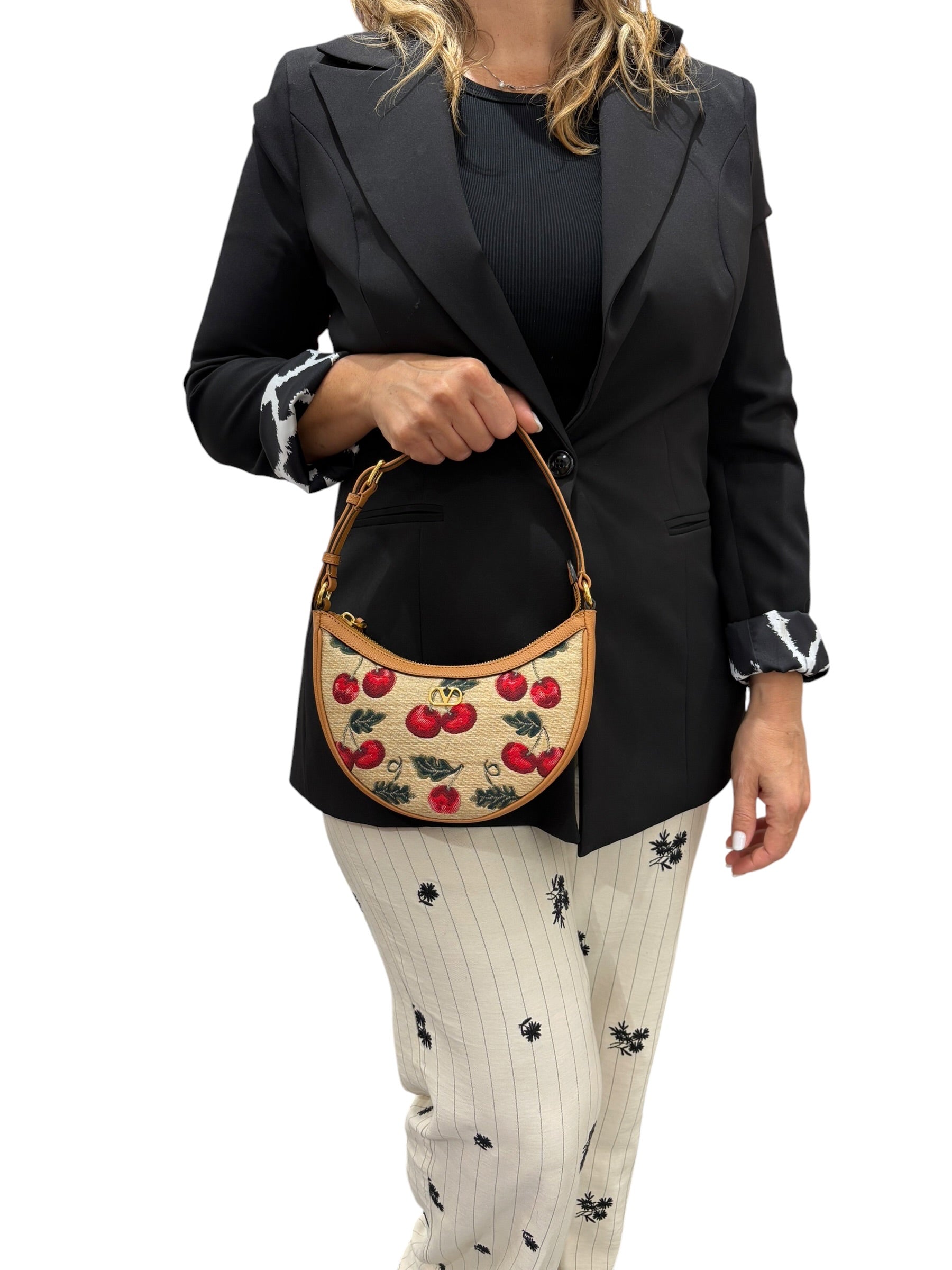 Valentino Hobo Bag con Ciliegie