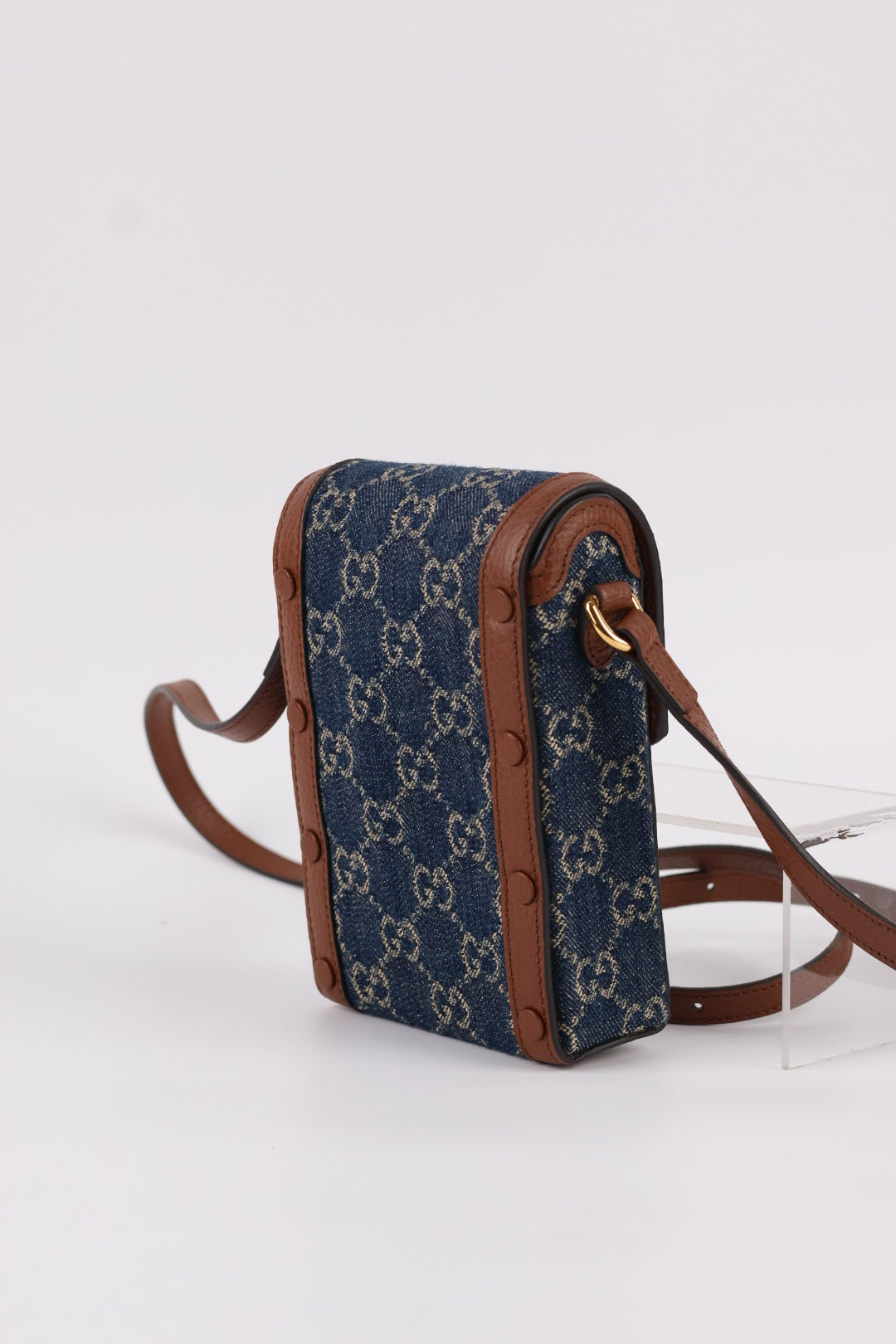 Gucci Porta Cellulare Horsebit GG Denim