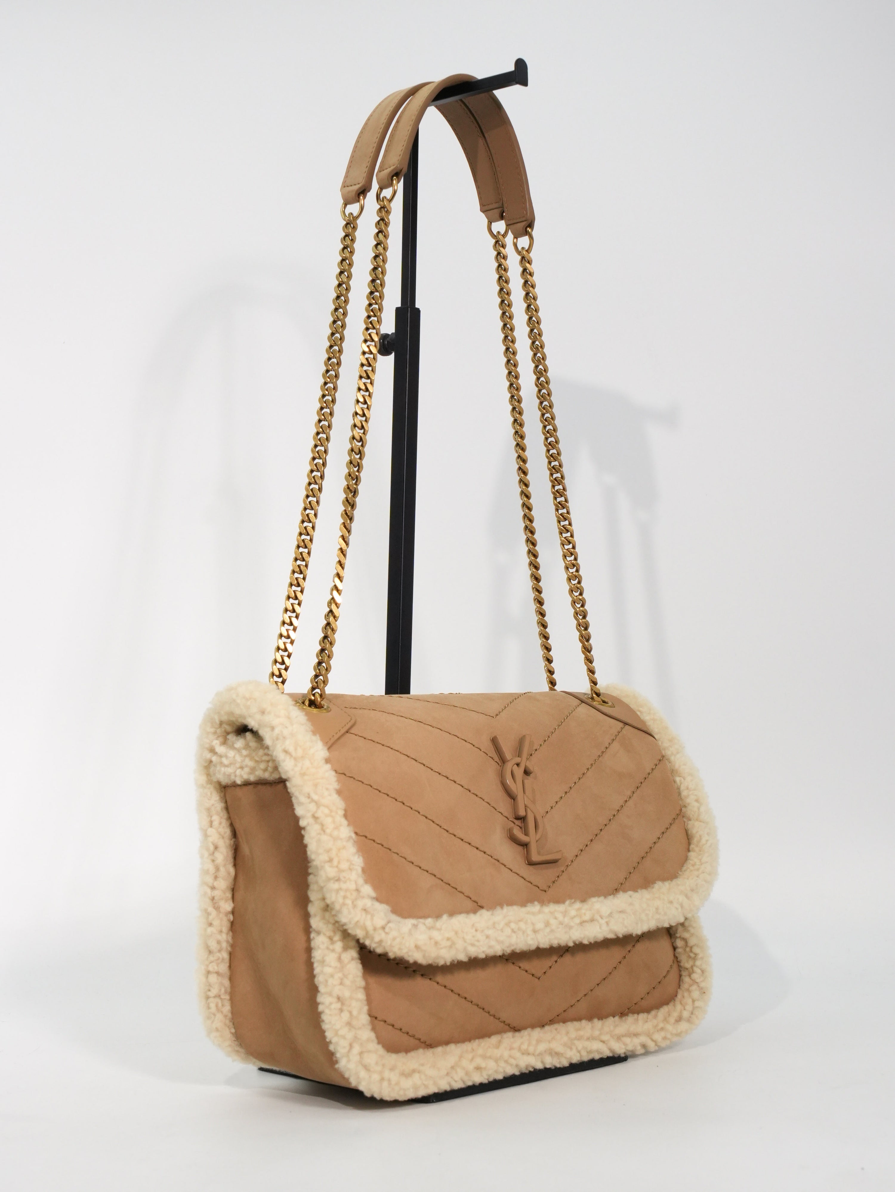 Saint Laurent Niki Baby Shearling