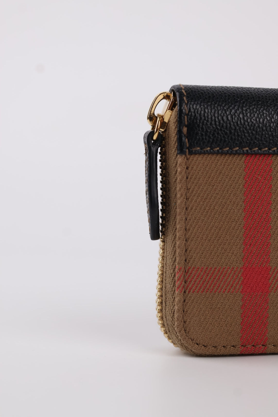 Burberry portafoglio compatto Zippy Check