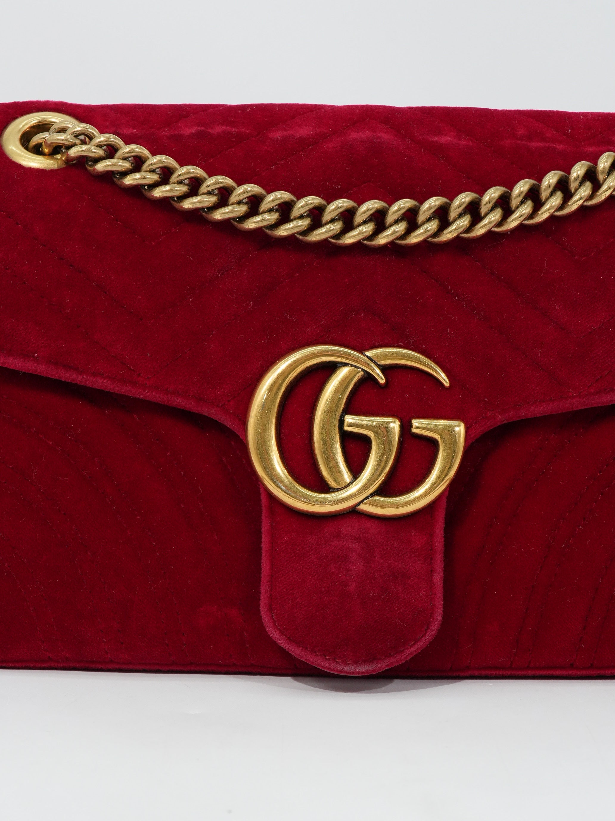 Gucci Marmont Media Velvet Matelassé