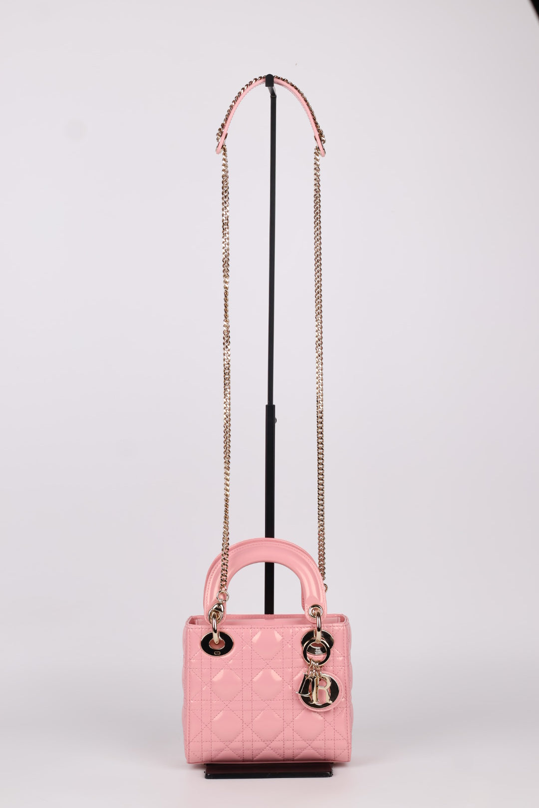 Lady Dior Mini in Pelle Rosa