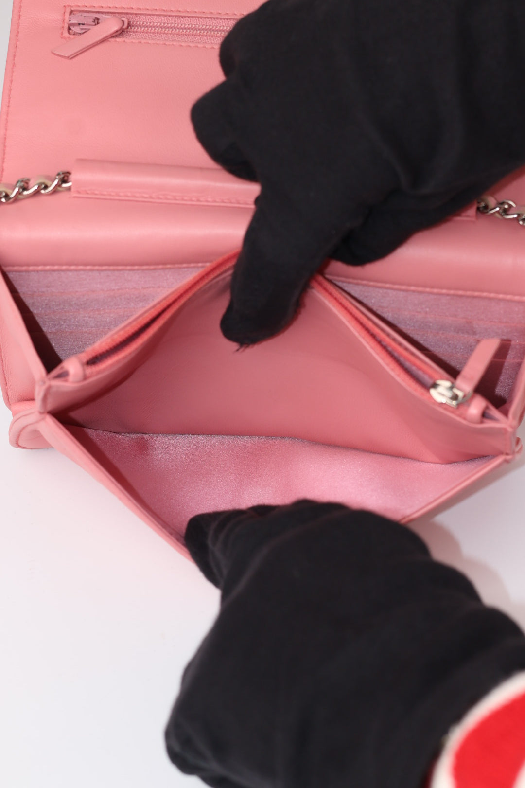 Chanel Woc Camelia in Pelle