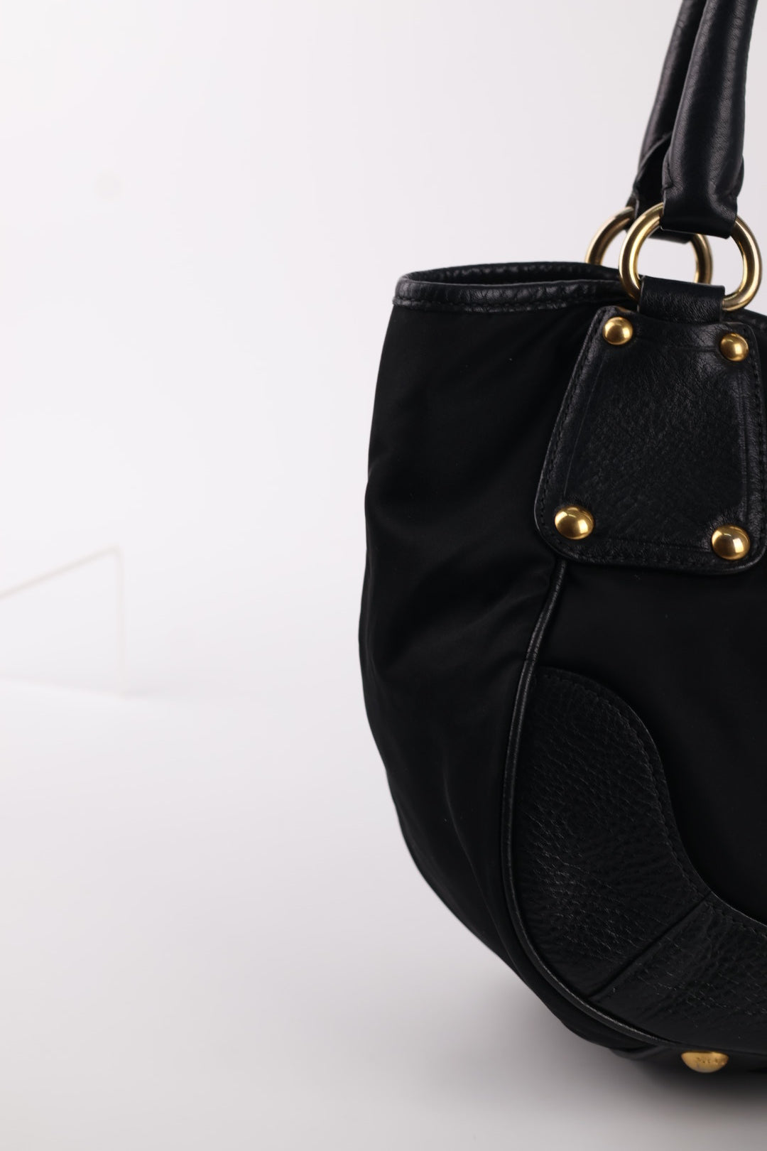 Prada Tote a spalla Nylon e Pelle