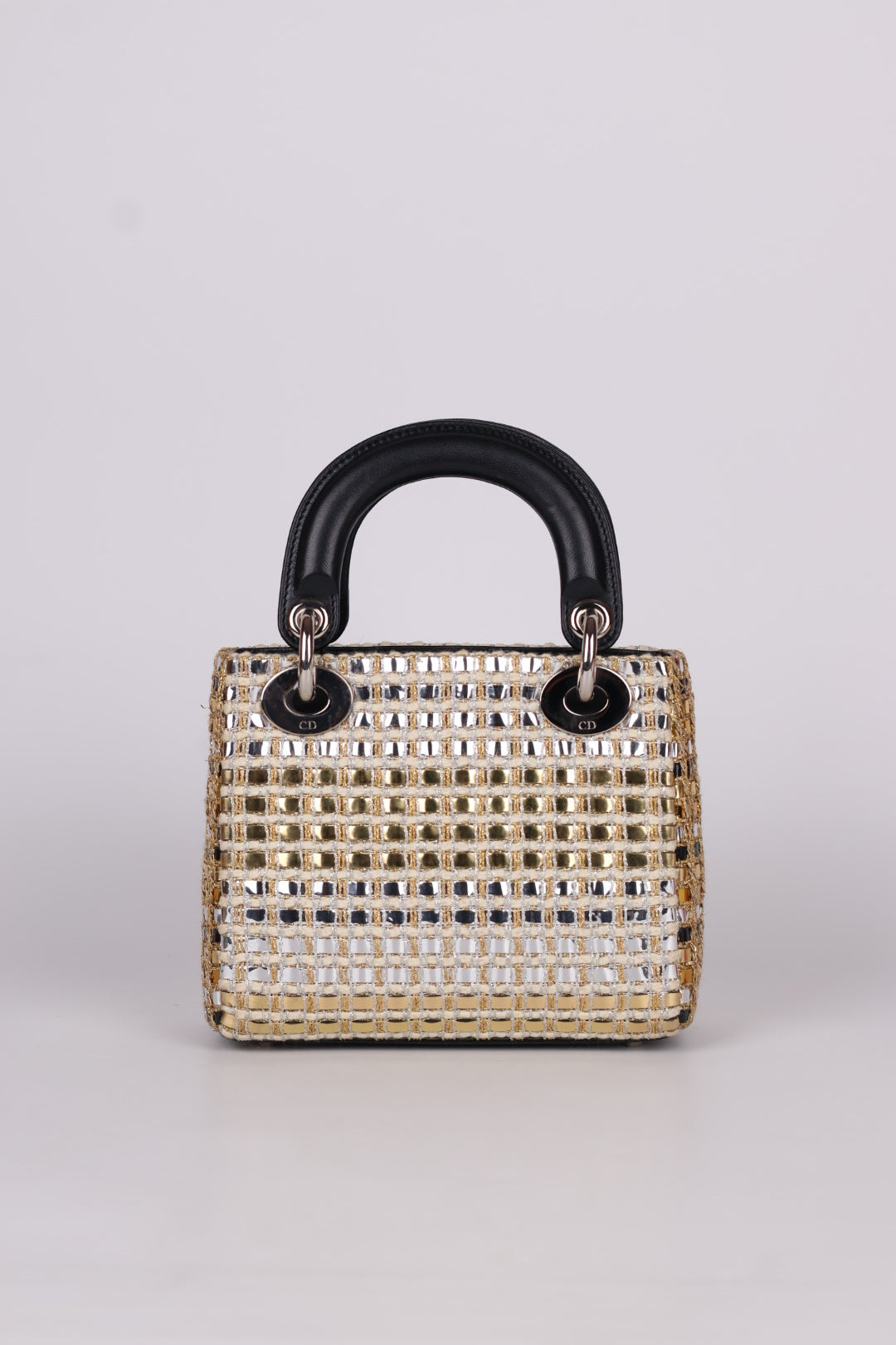 Lady Dior Mini Tweed Metallic