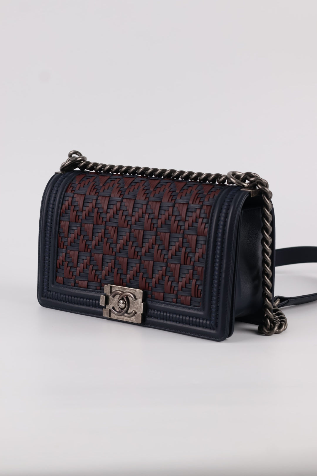 Chanel Boy in Pelle Intrecciata