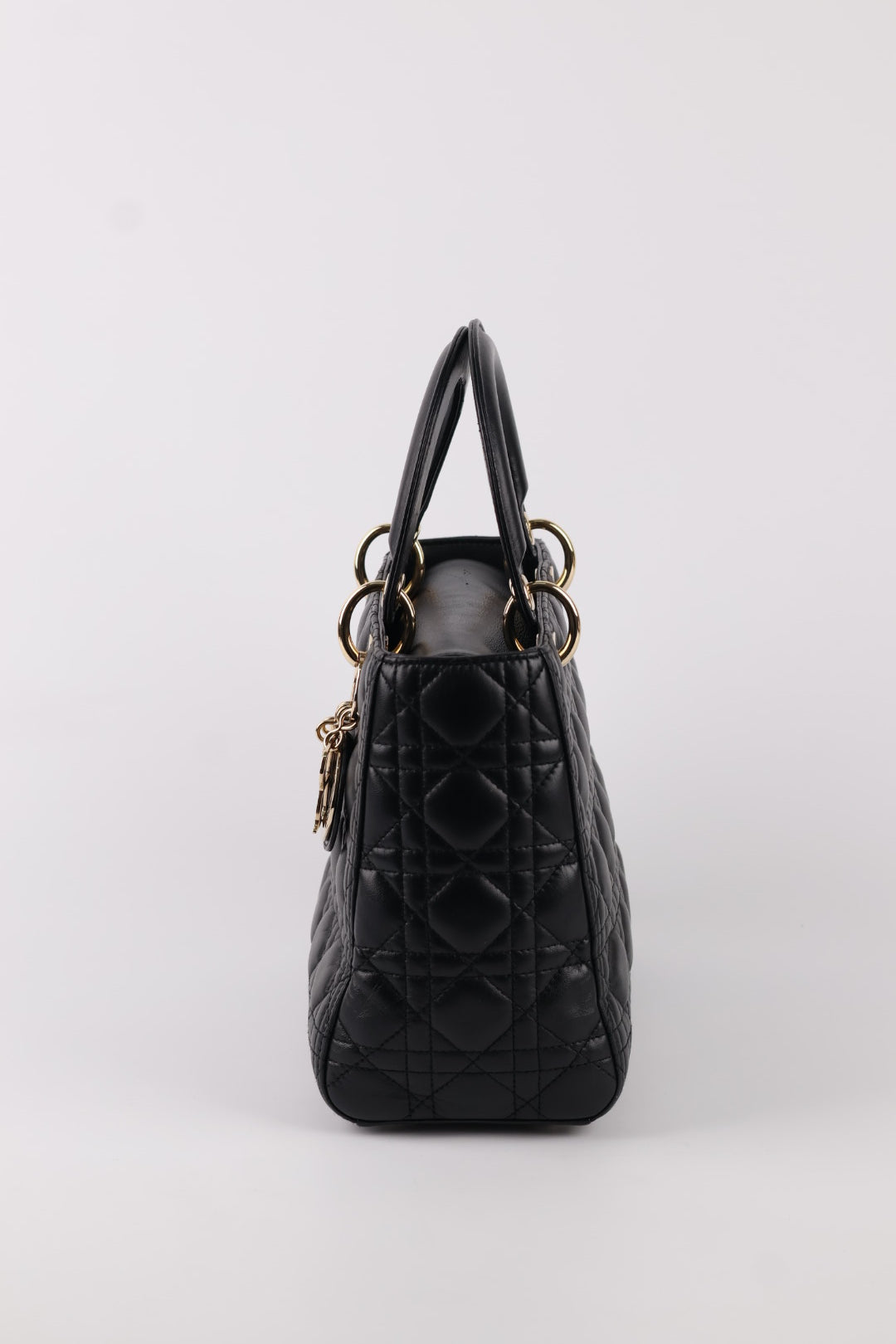 Lady Dior Media in Pelle