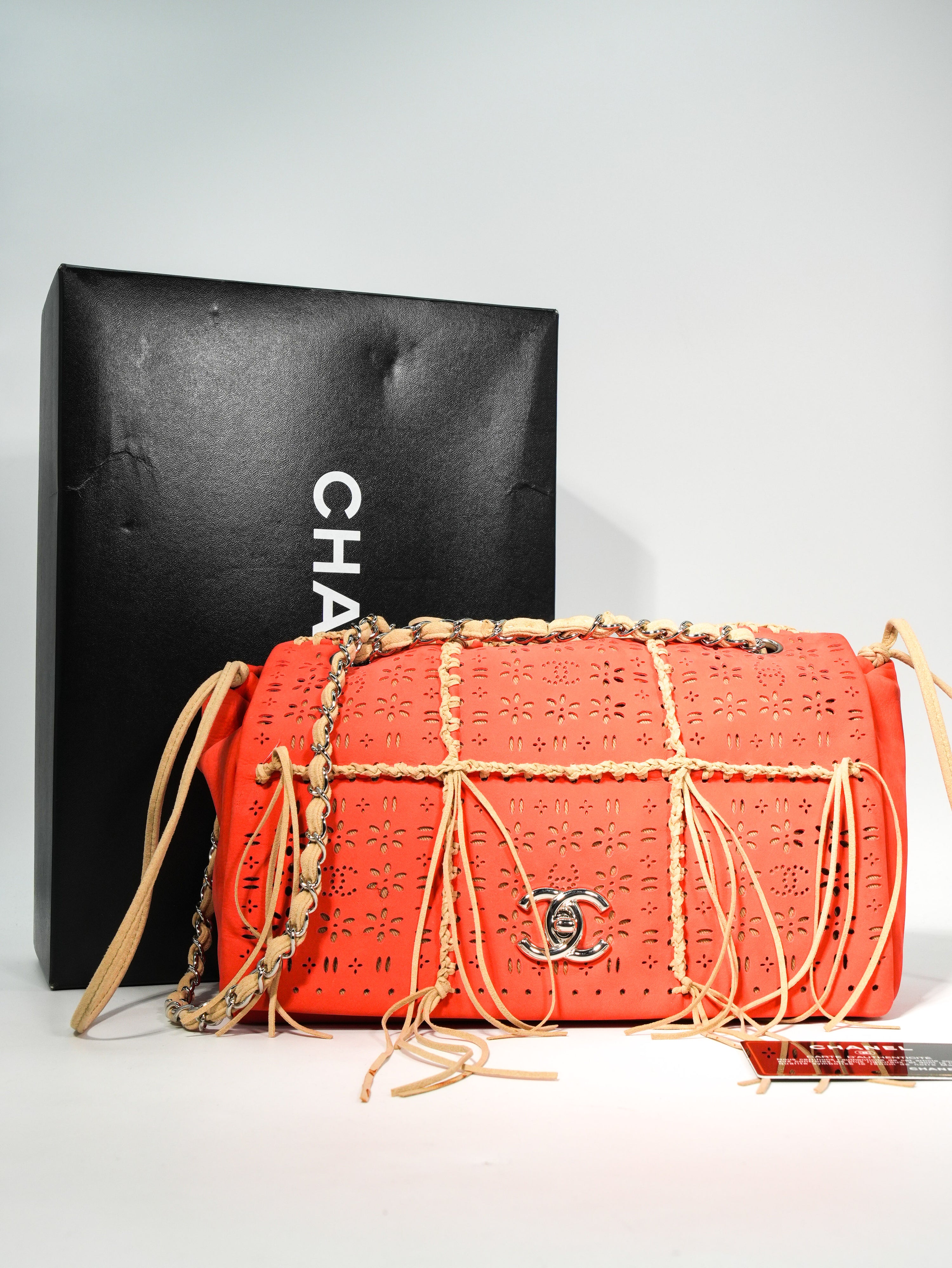 Chanel Fringe Flap Suede