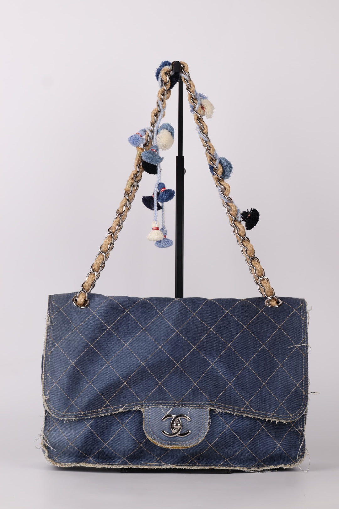 Chanel Timeless Pom Pom Denim Paris-Dubai