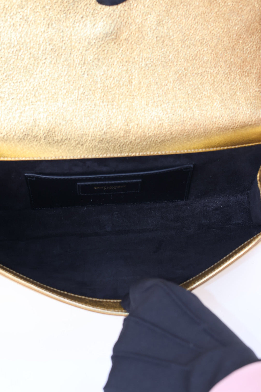 Saint Laurent Kate Clutch Gold