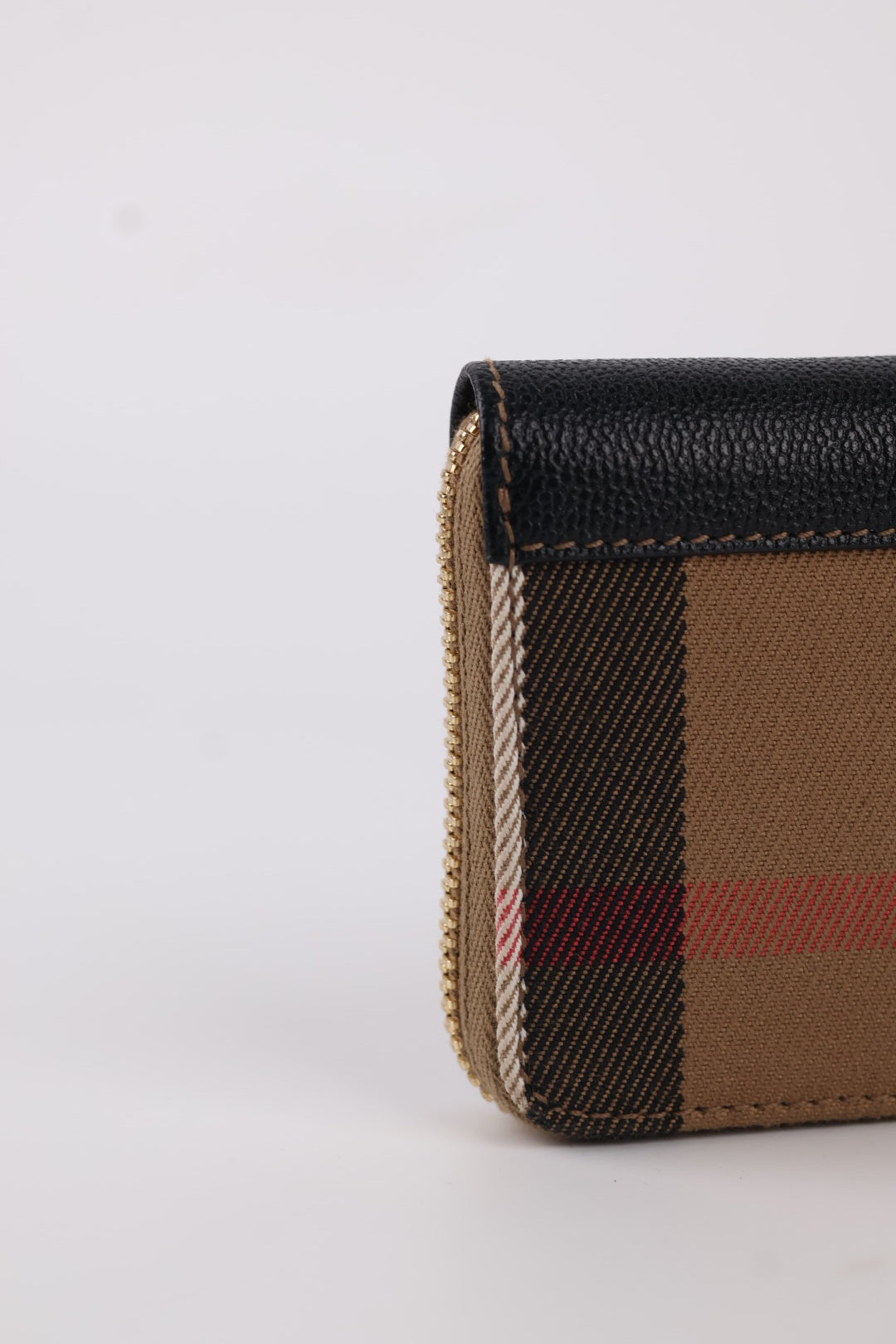 Burberry portafoglio compatto Zippy Check