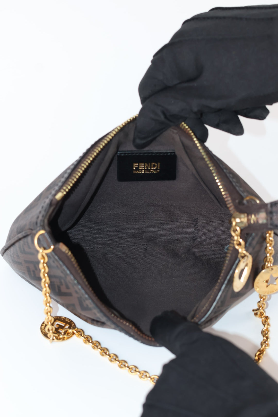Fendi Chain Pochette FF Logo