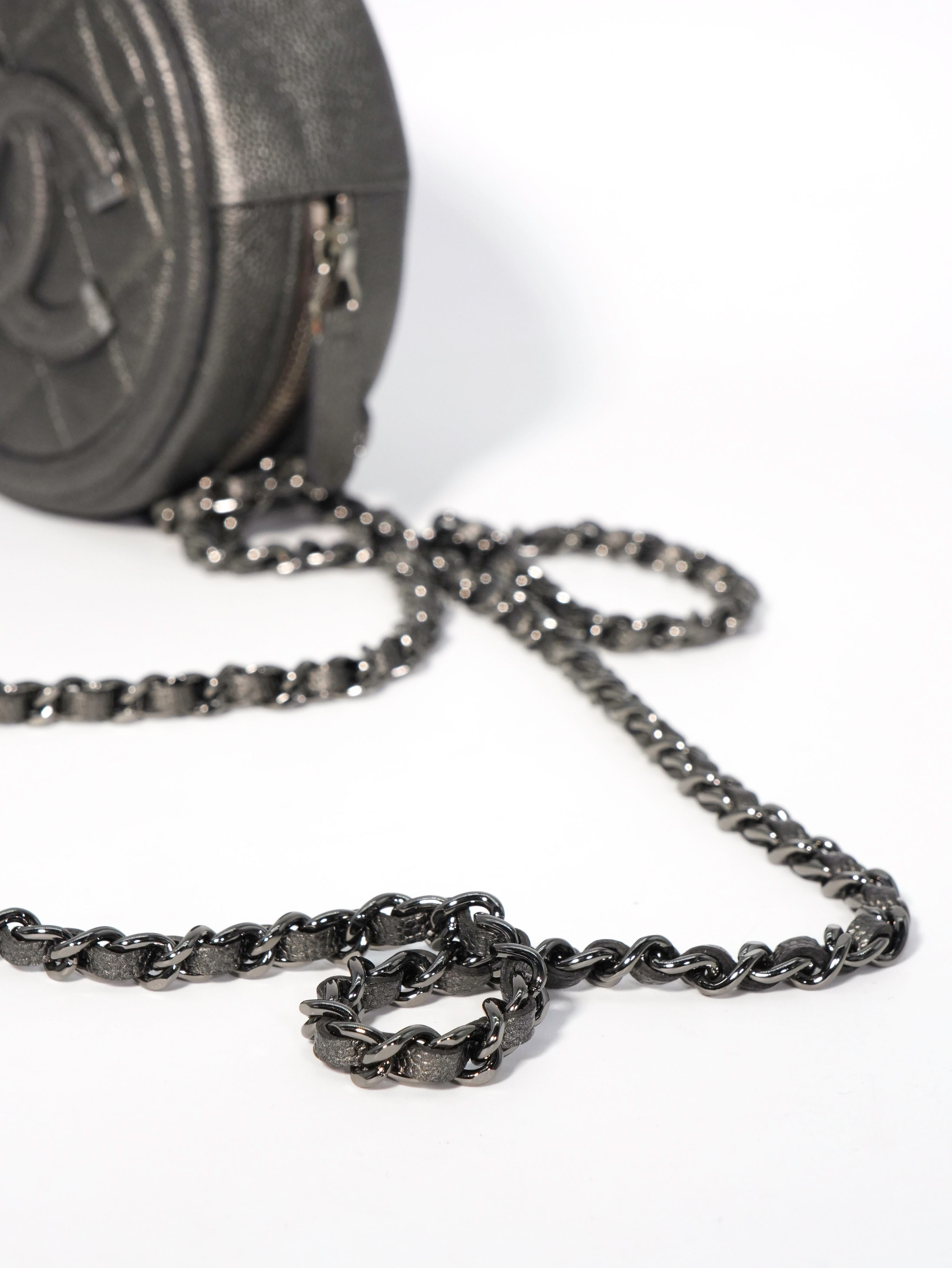 Chanel Round Filigree Caviar