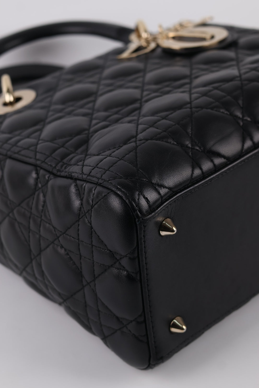 Lady Dior Media in Pelle