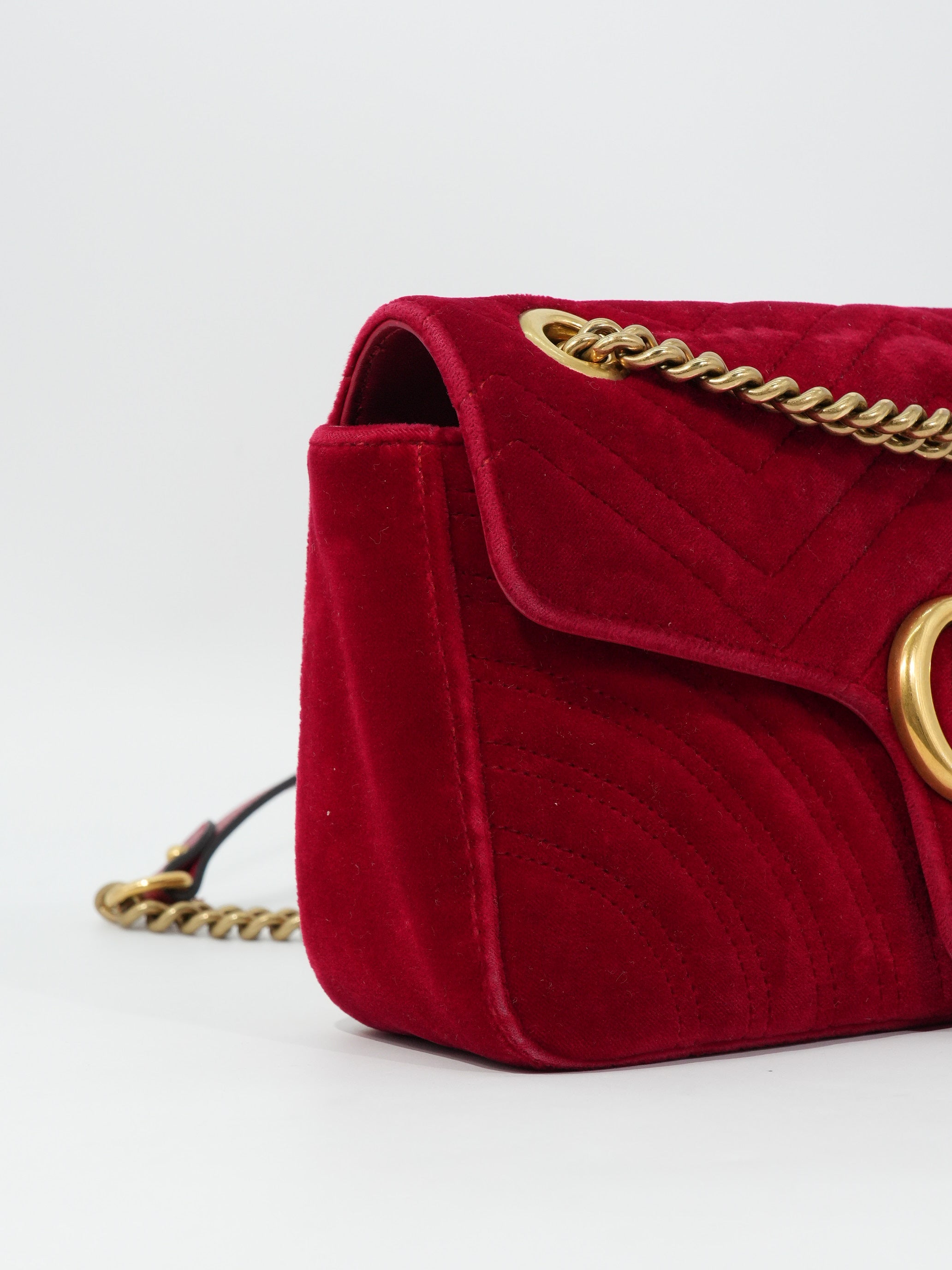 Gucci Marmont Media Velvet Matelassé