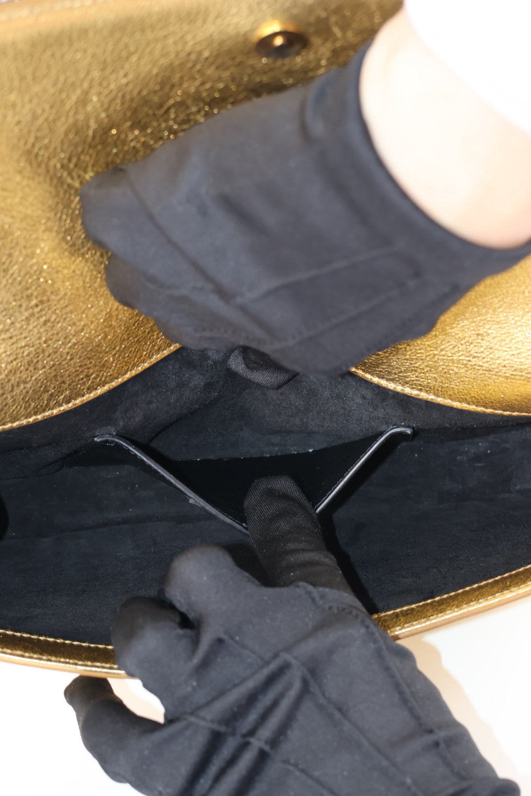 Saint Laurent Kate Clutch Gold