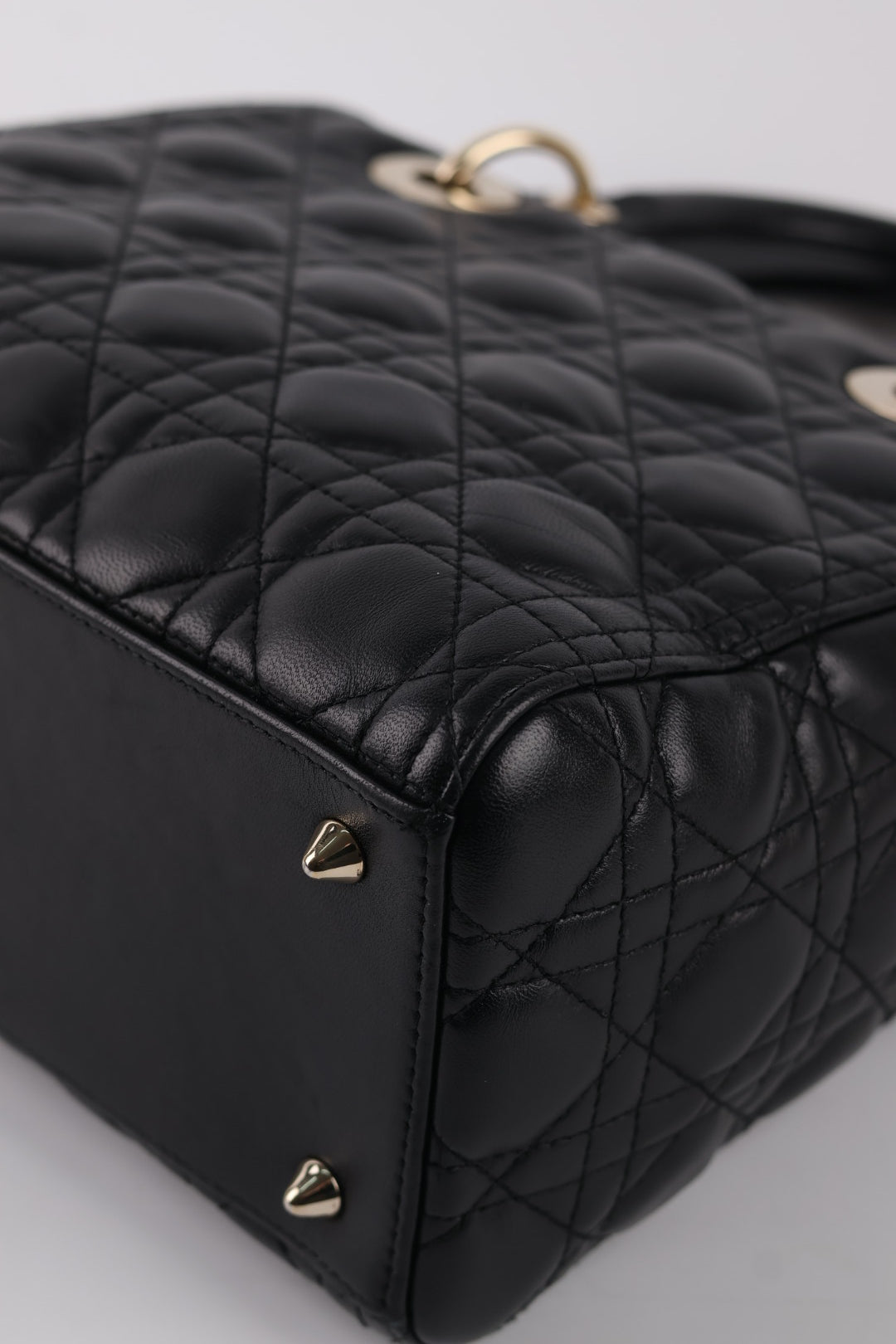 Lady Dior Media in Pelle