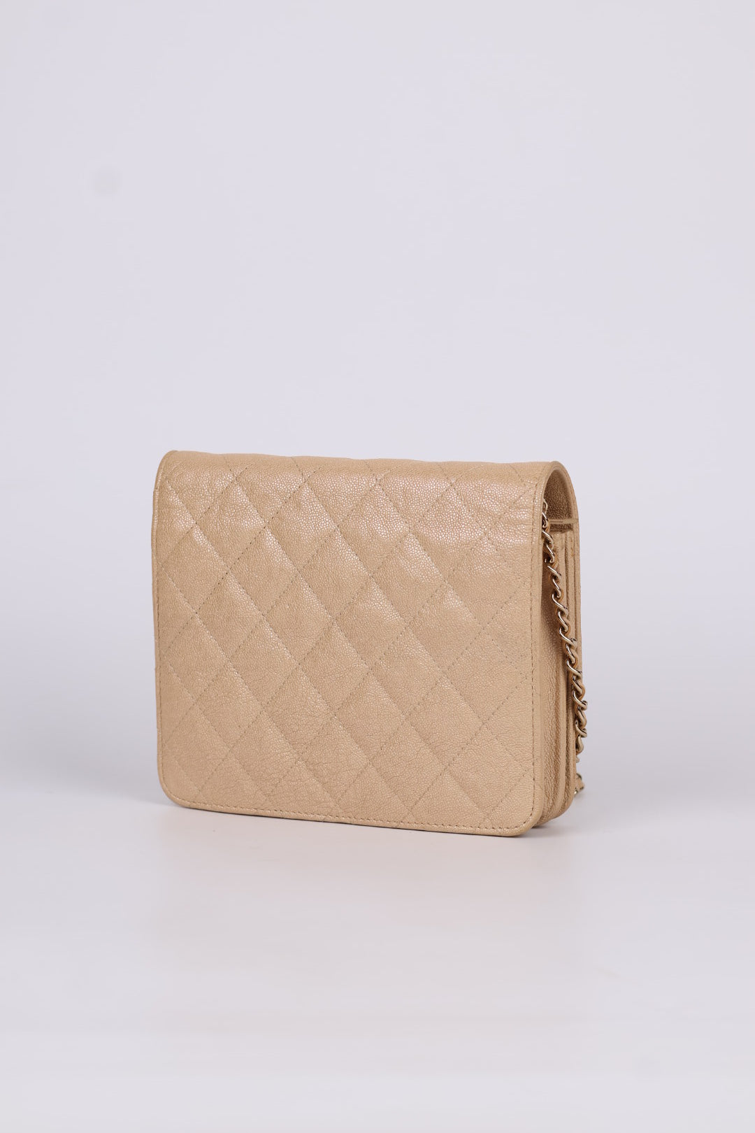 Chanel Pochette con Catena Caviar Perlato