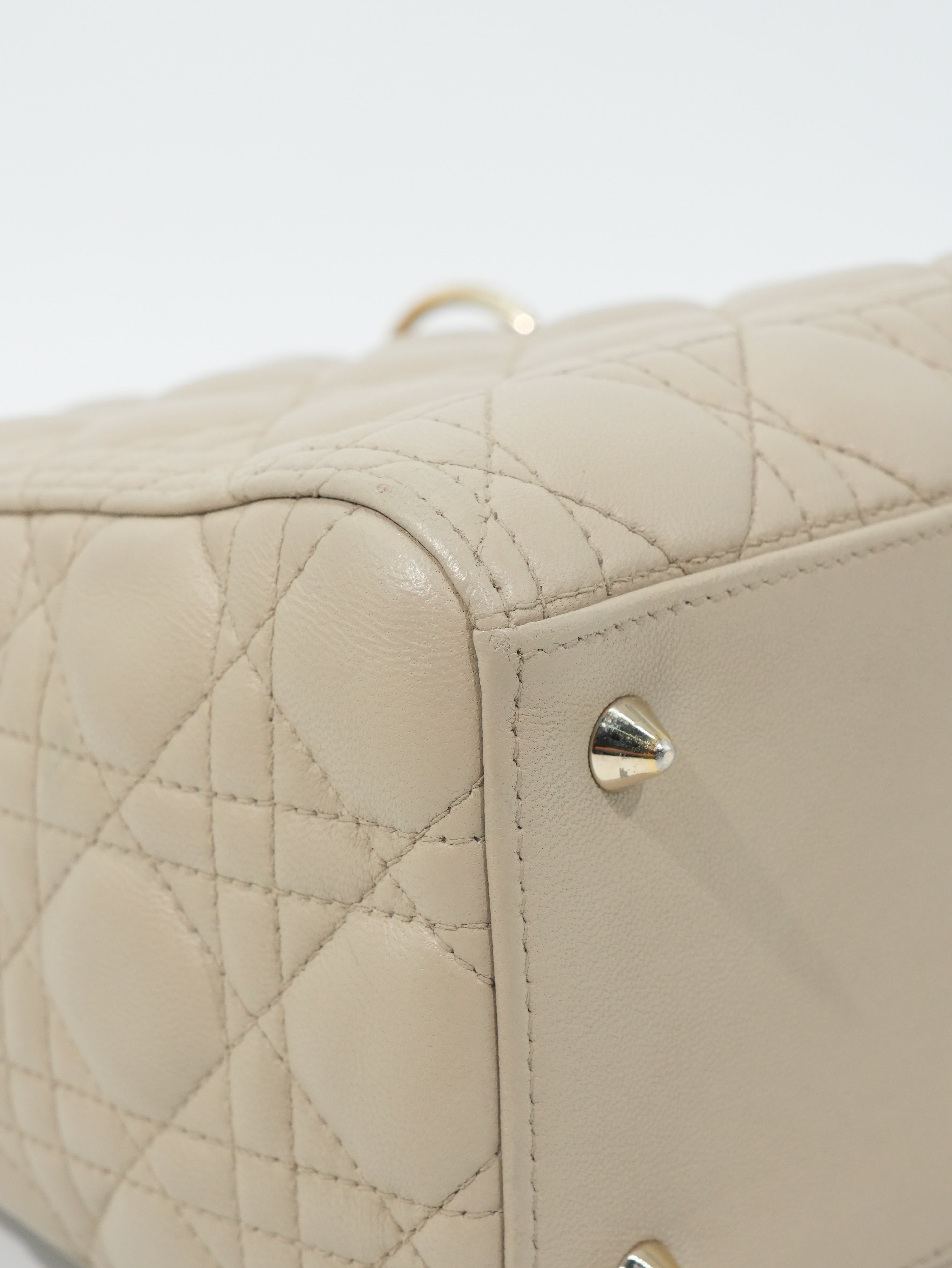 Lady Dior Media in Pelle