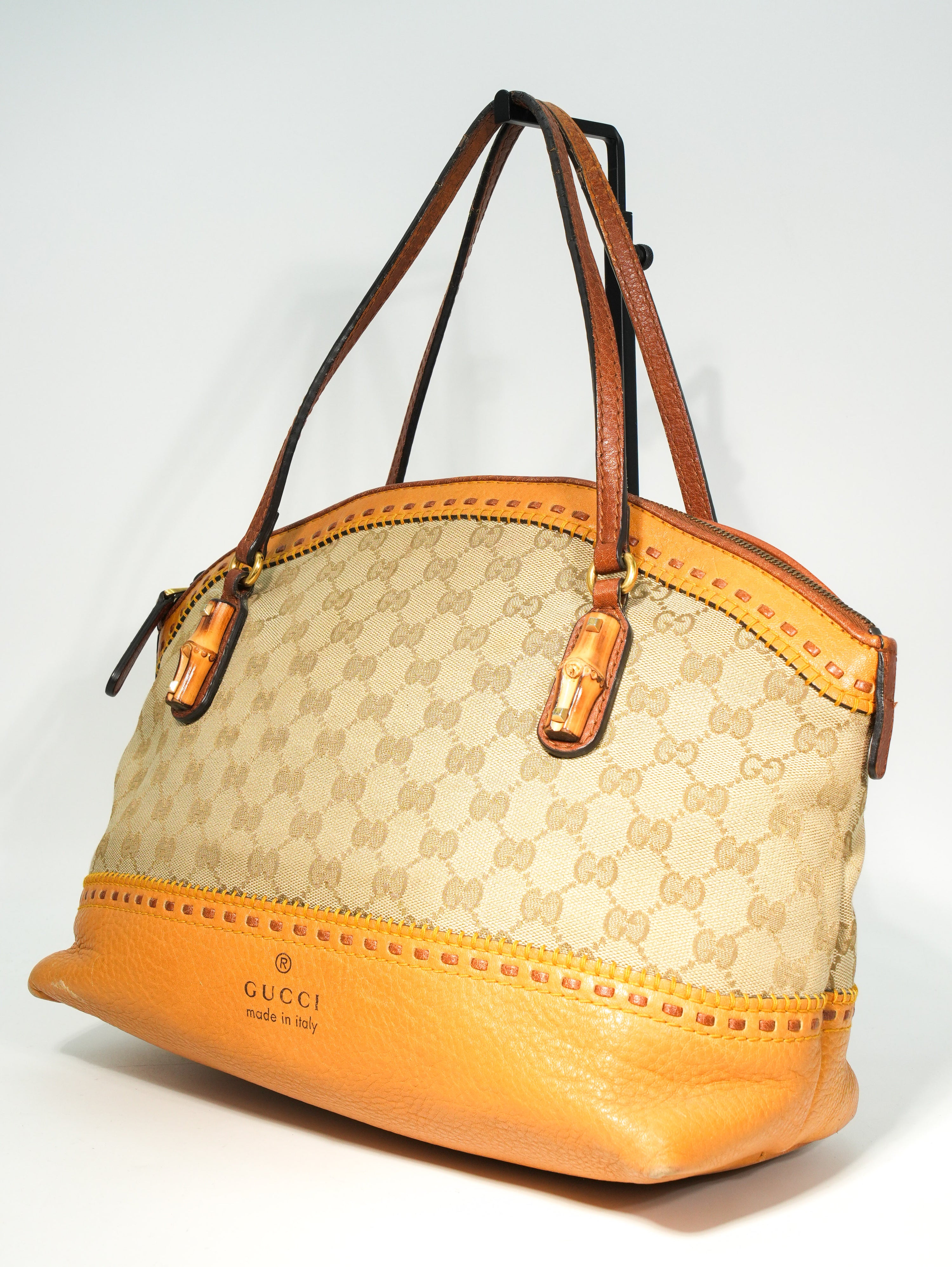 Gucci Tote Bamboo GG Wave