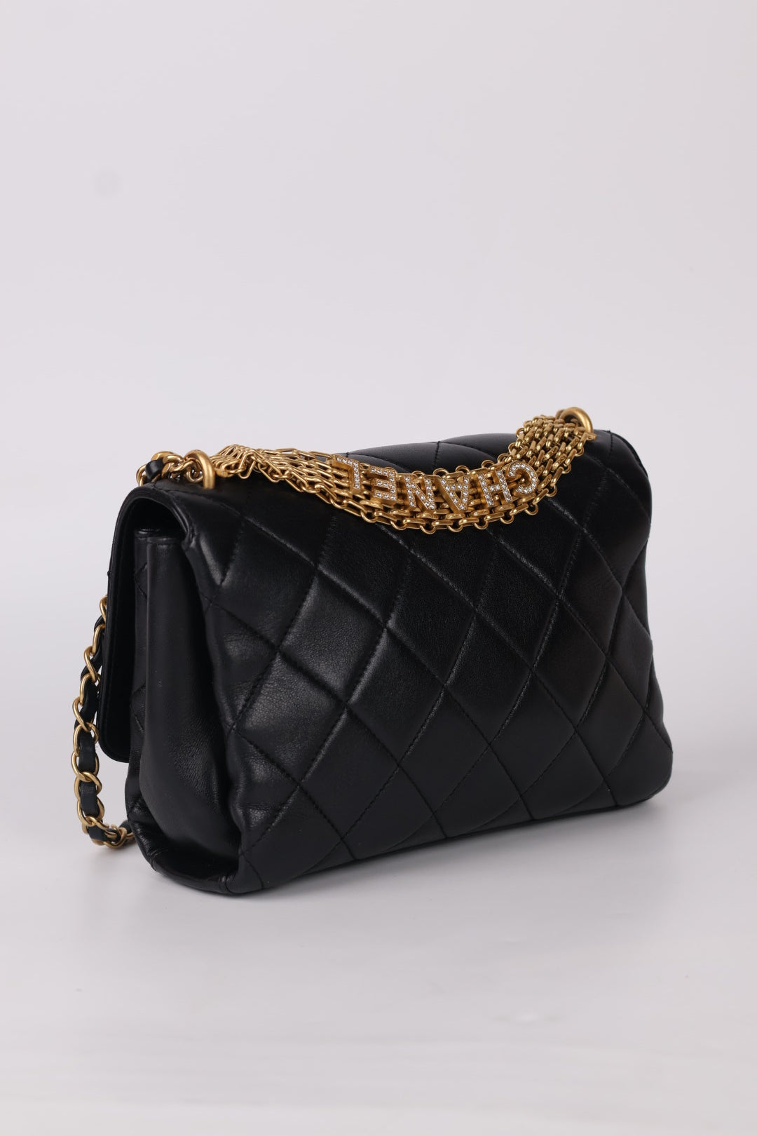 Chanel Classic Flap Crystal Lettering