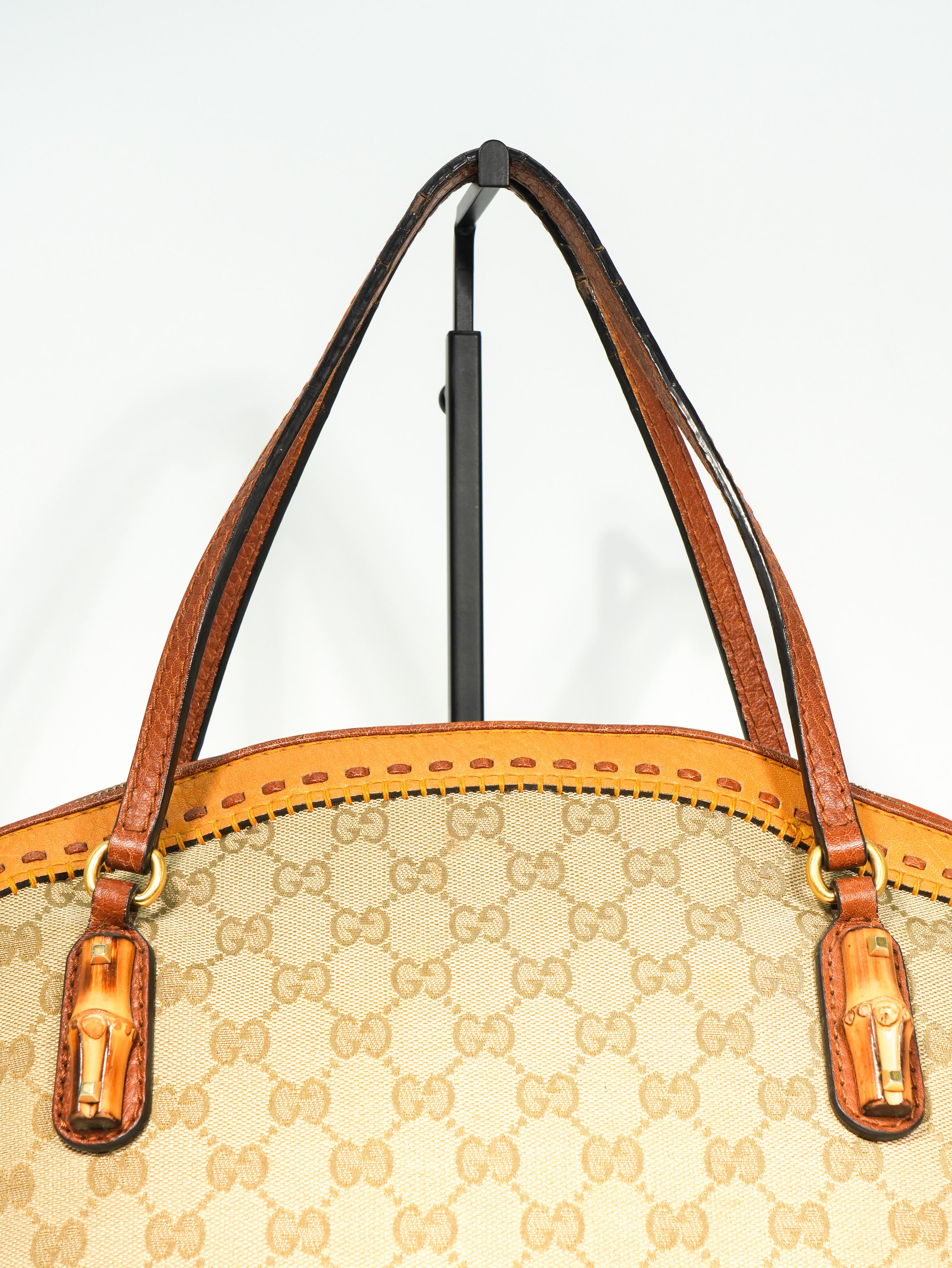 Gucci Tote Bamboo GG Wave