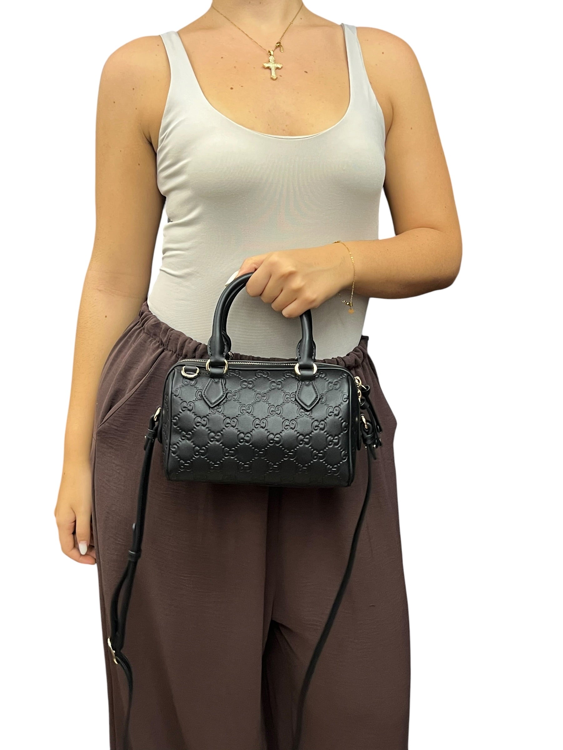 Gucci Mini Bauletto GG Signature