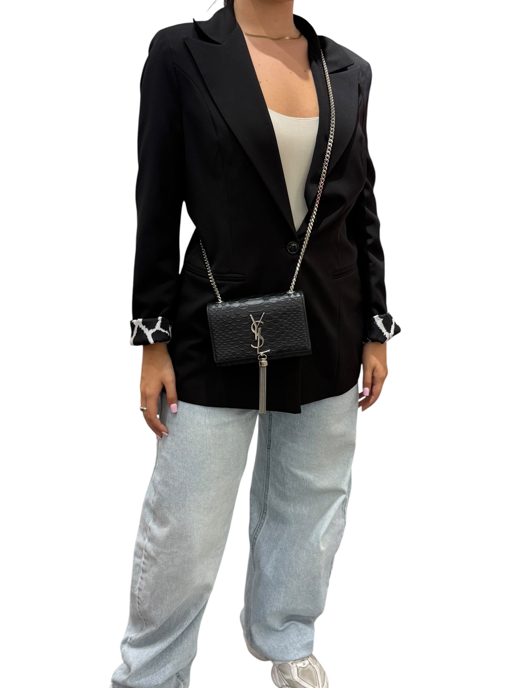 Saint Laurent Kate Mini Pitone con Nappa