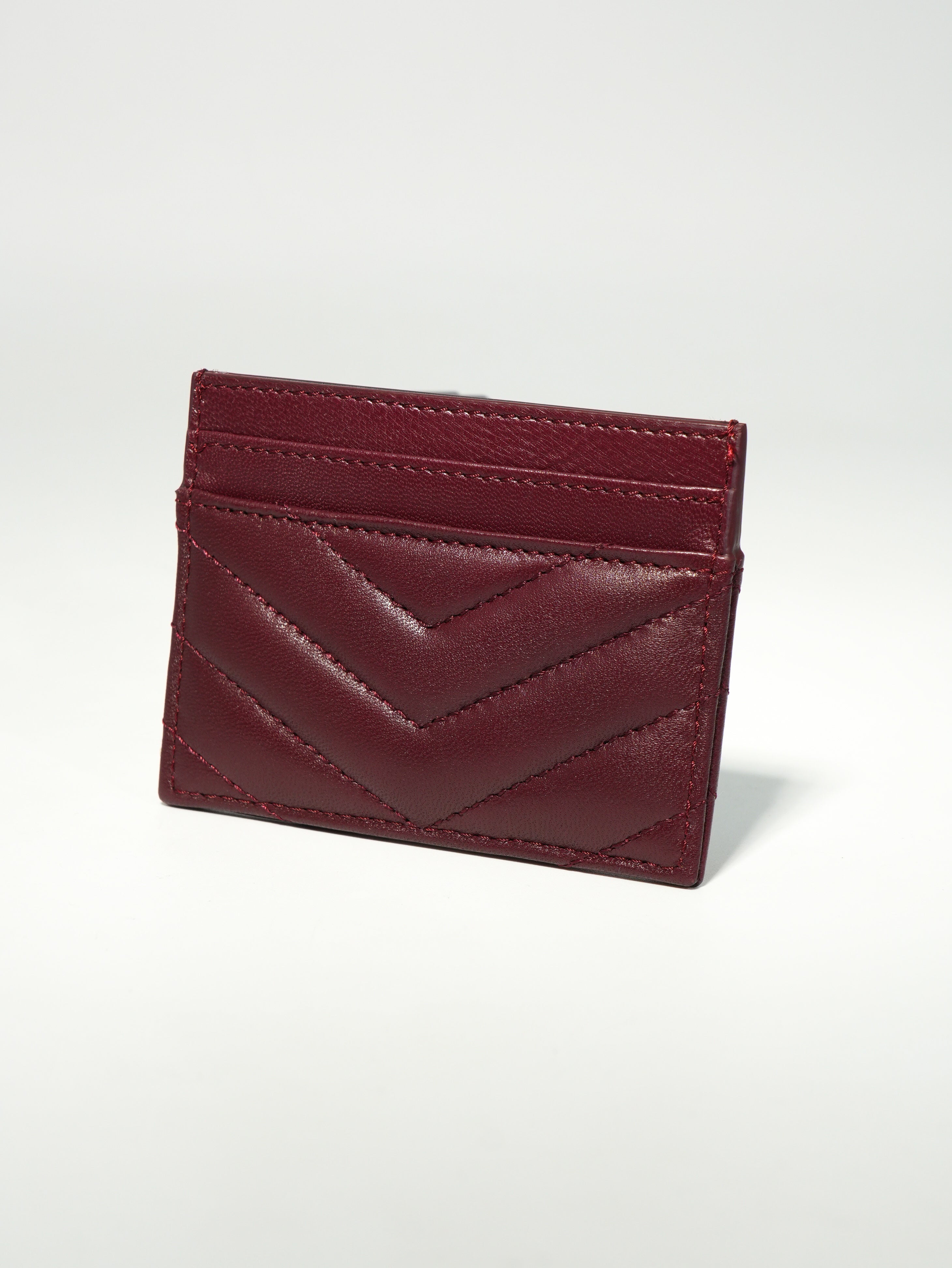 Saint Laurent Portacarte Cassandre in Pelle Agnello