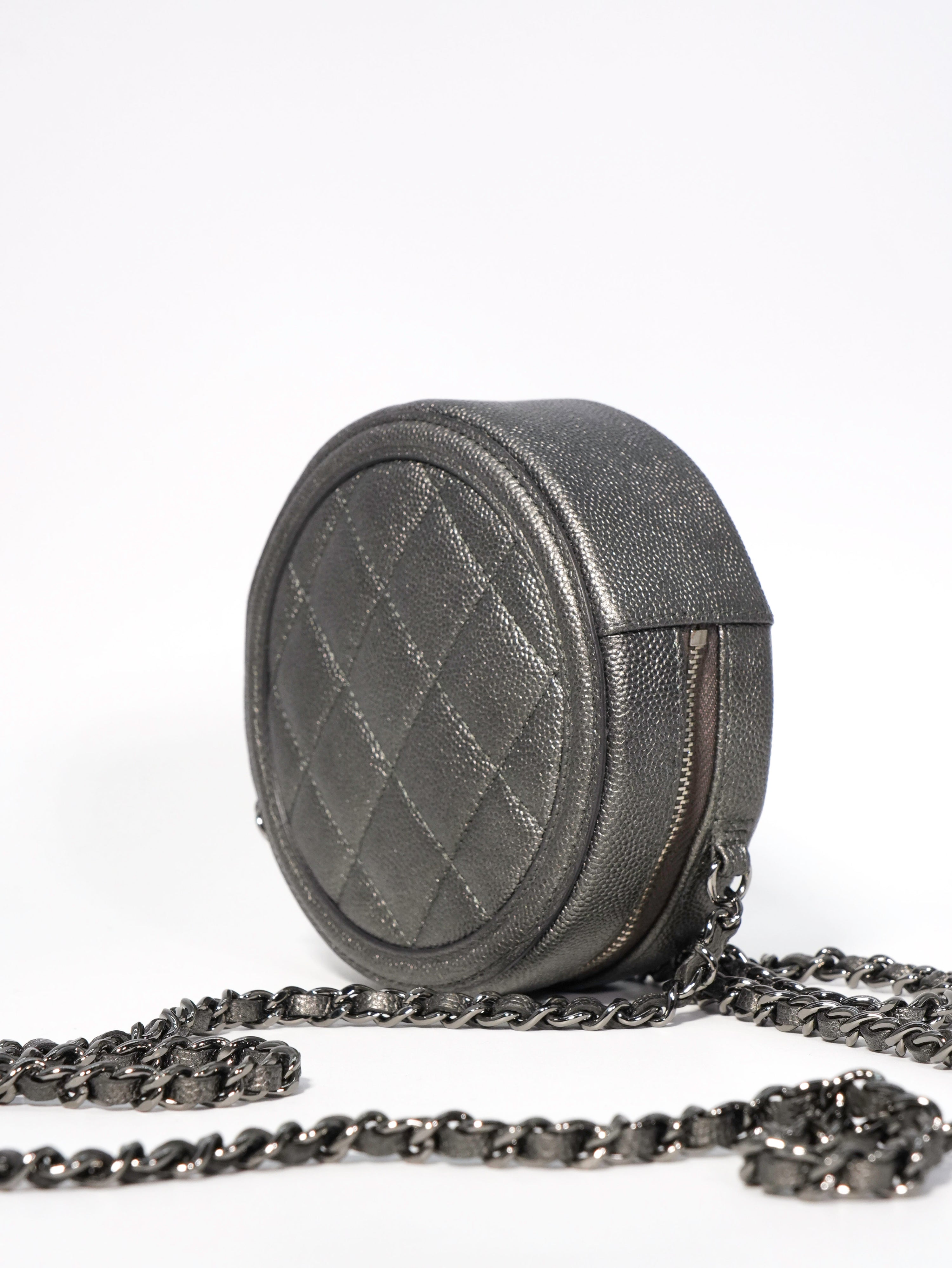 Chanel Round Filigree Caviar