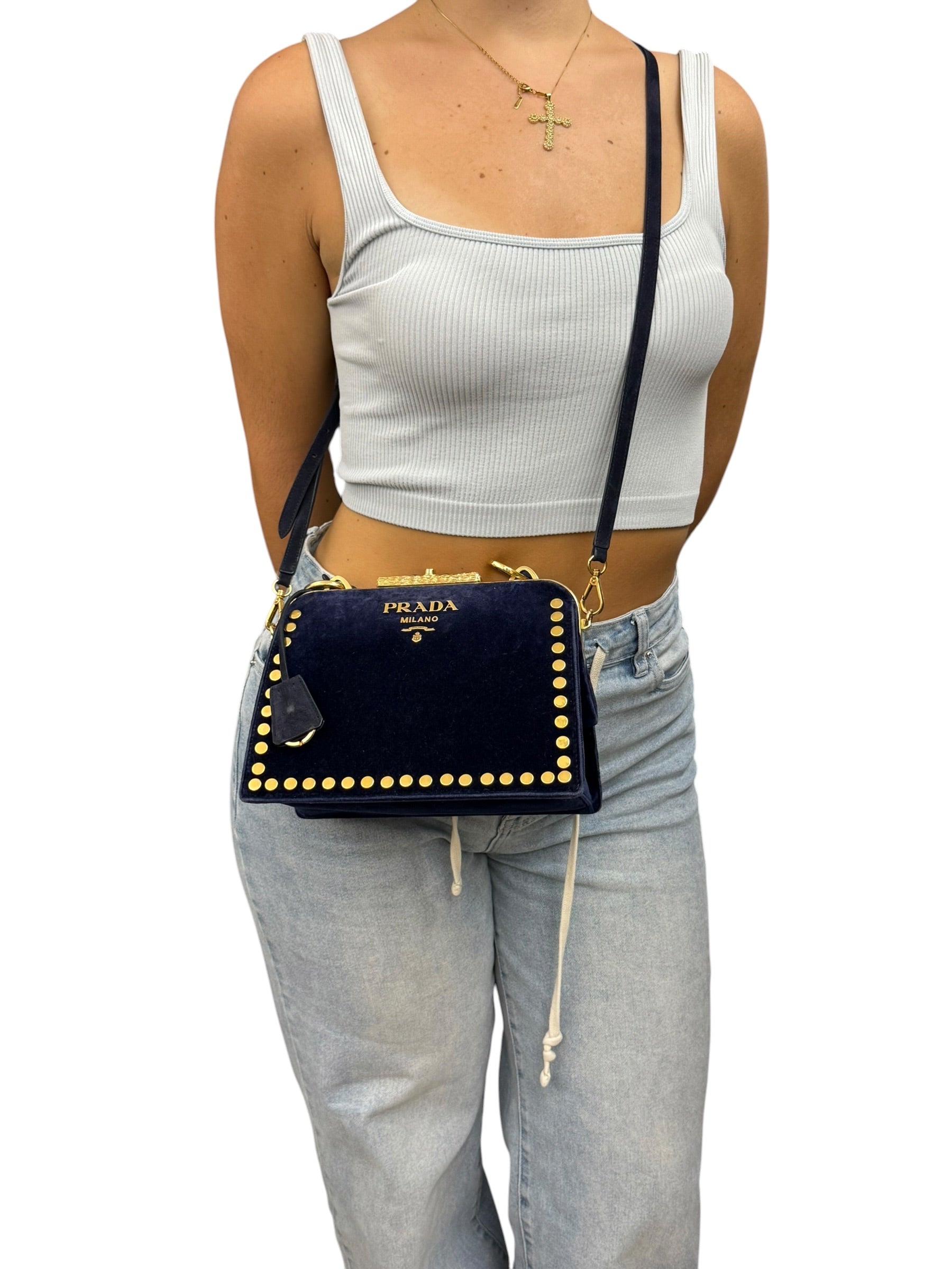 Prada Top Handle Velvet