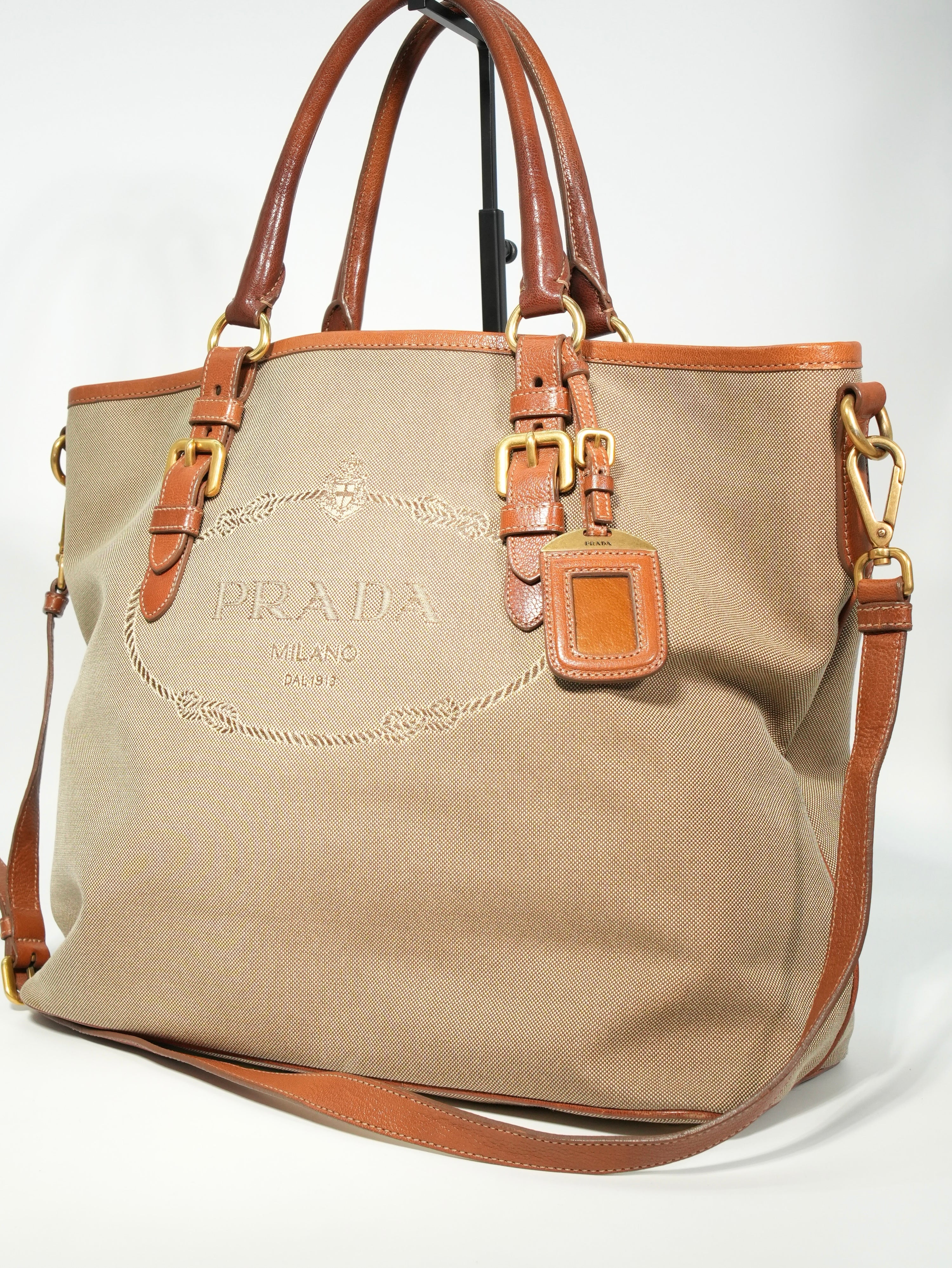 Prada Tote In Jacquard