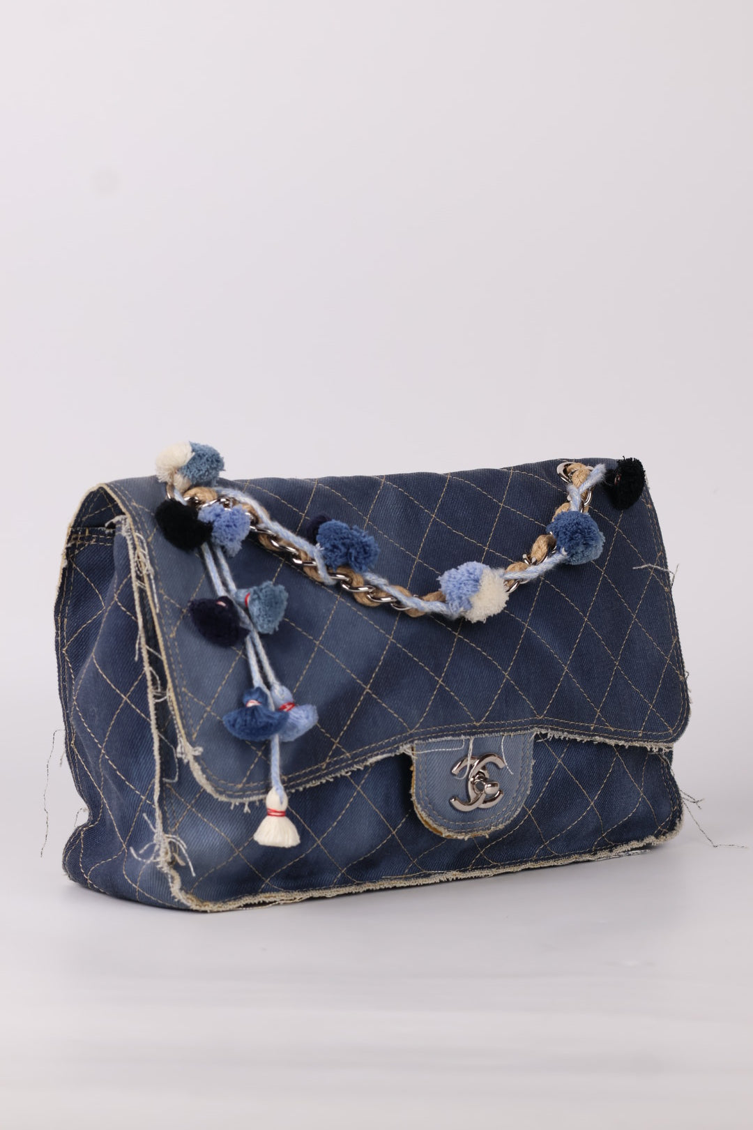Chanel Timeless Pom Pom Denim Paris-Dubai