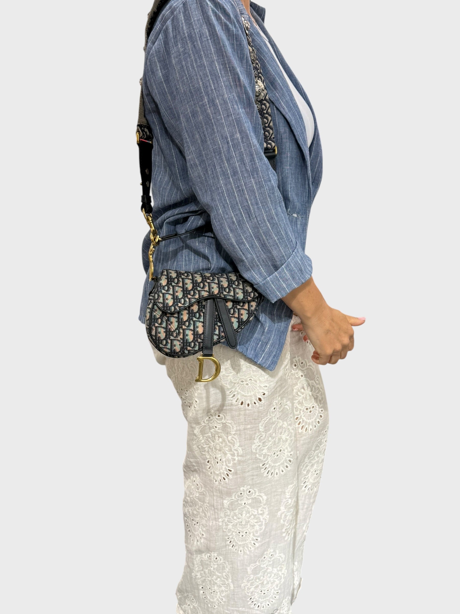 Dior Mini Saddle Jacquard Oblique