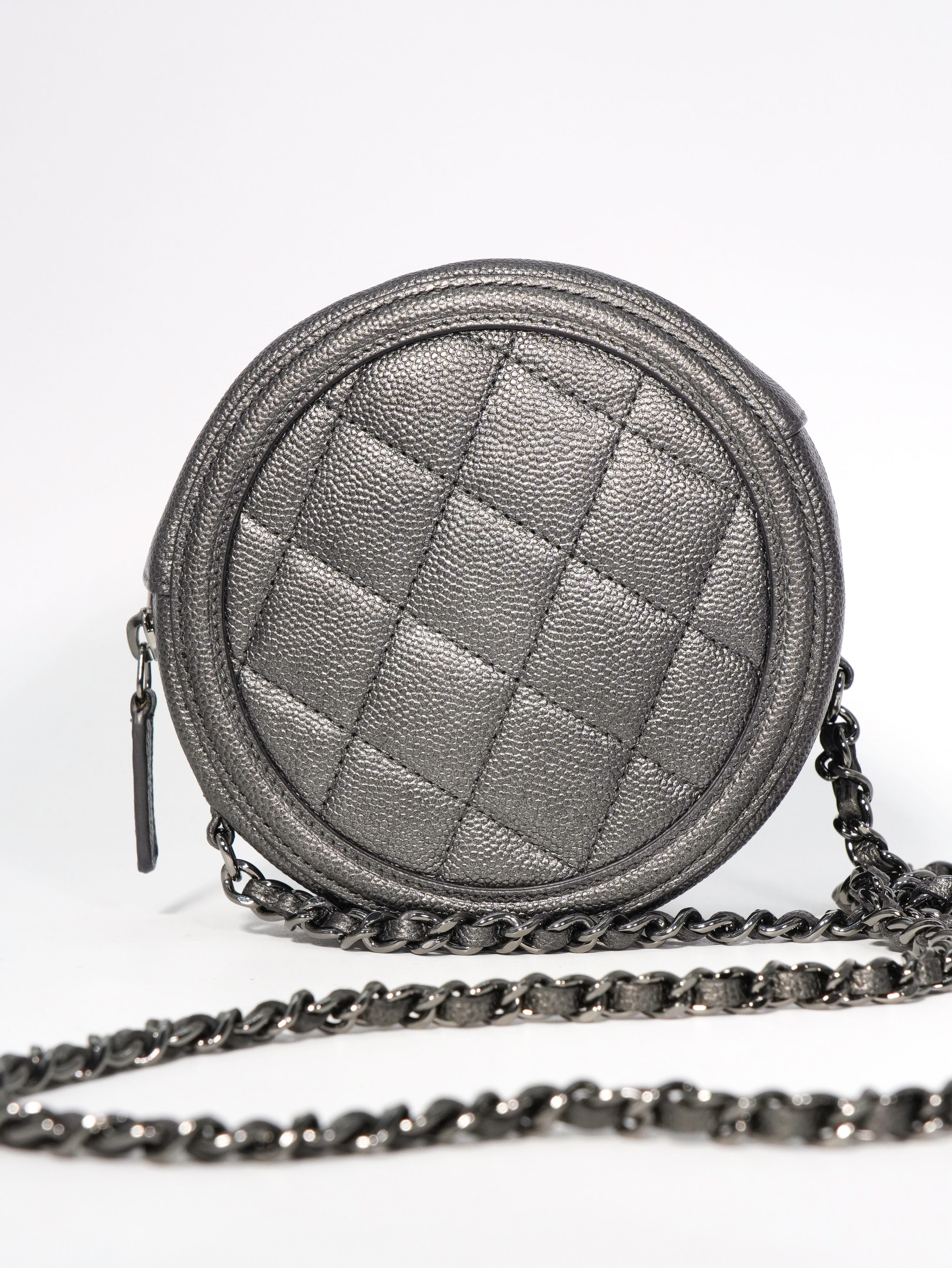 Chanel Round Filigree Caviar
