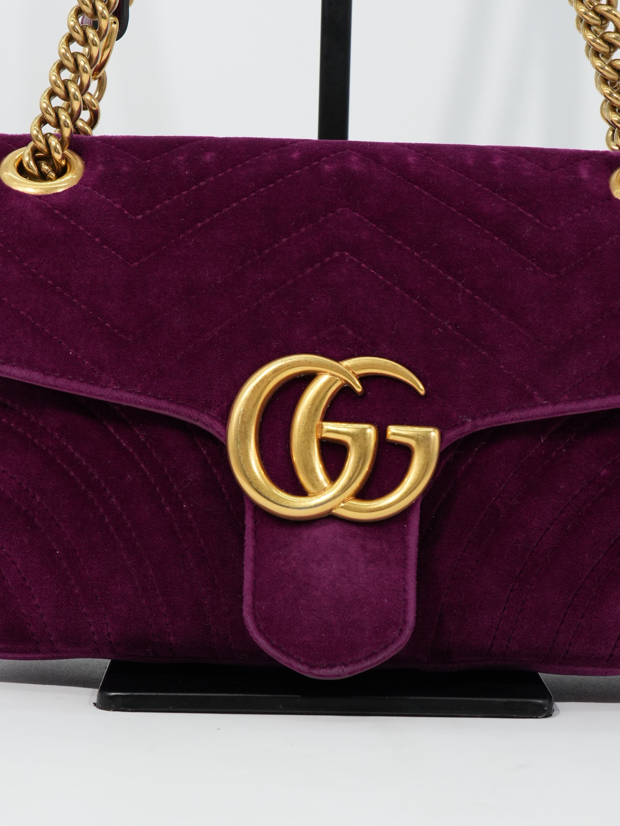 Gucci Marmont Media Velvet Matelassé